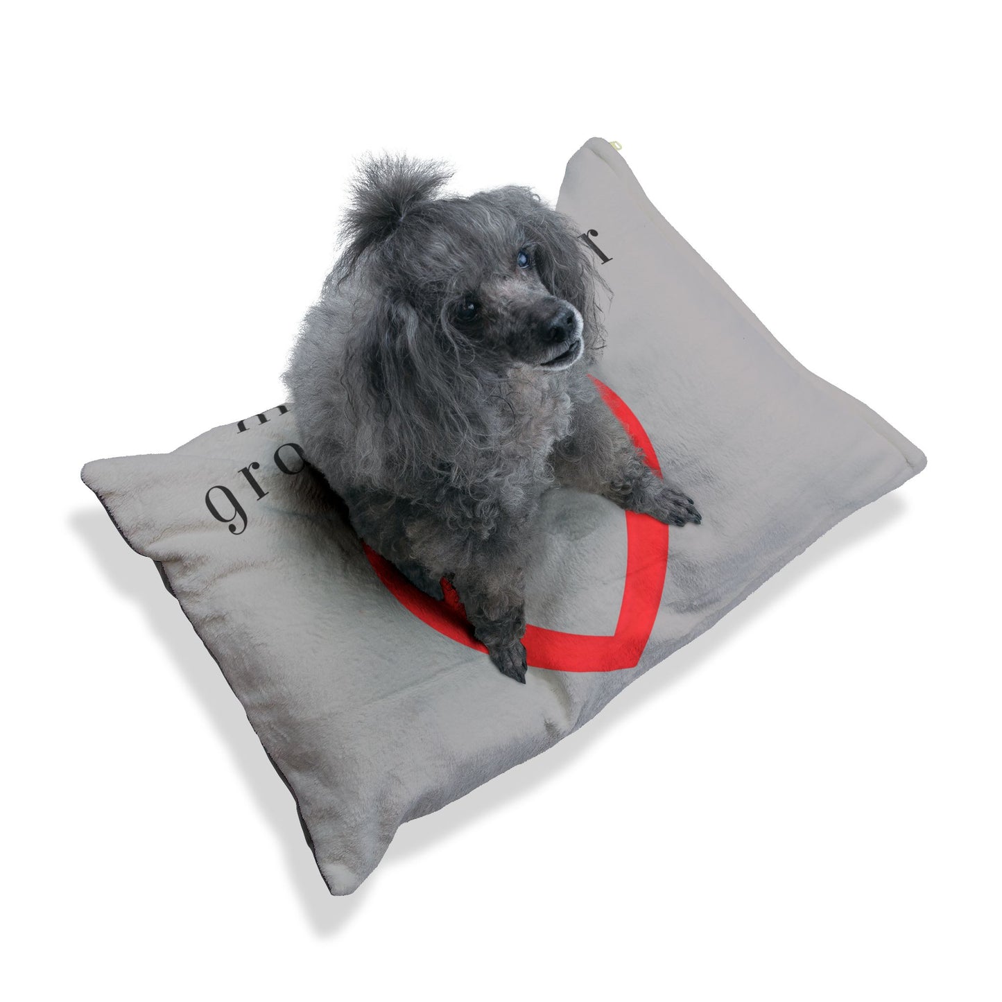 Cozy Pet Bed for Grandpuppies | Memaw's Granddogger Custom Light Gray Dog Bed, Soft Pet Cushion, Ideal for Gifts, Home Decor, Pet Lovers