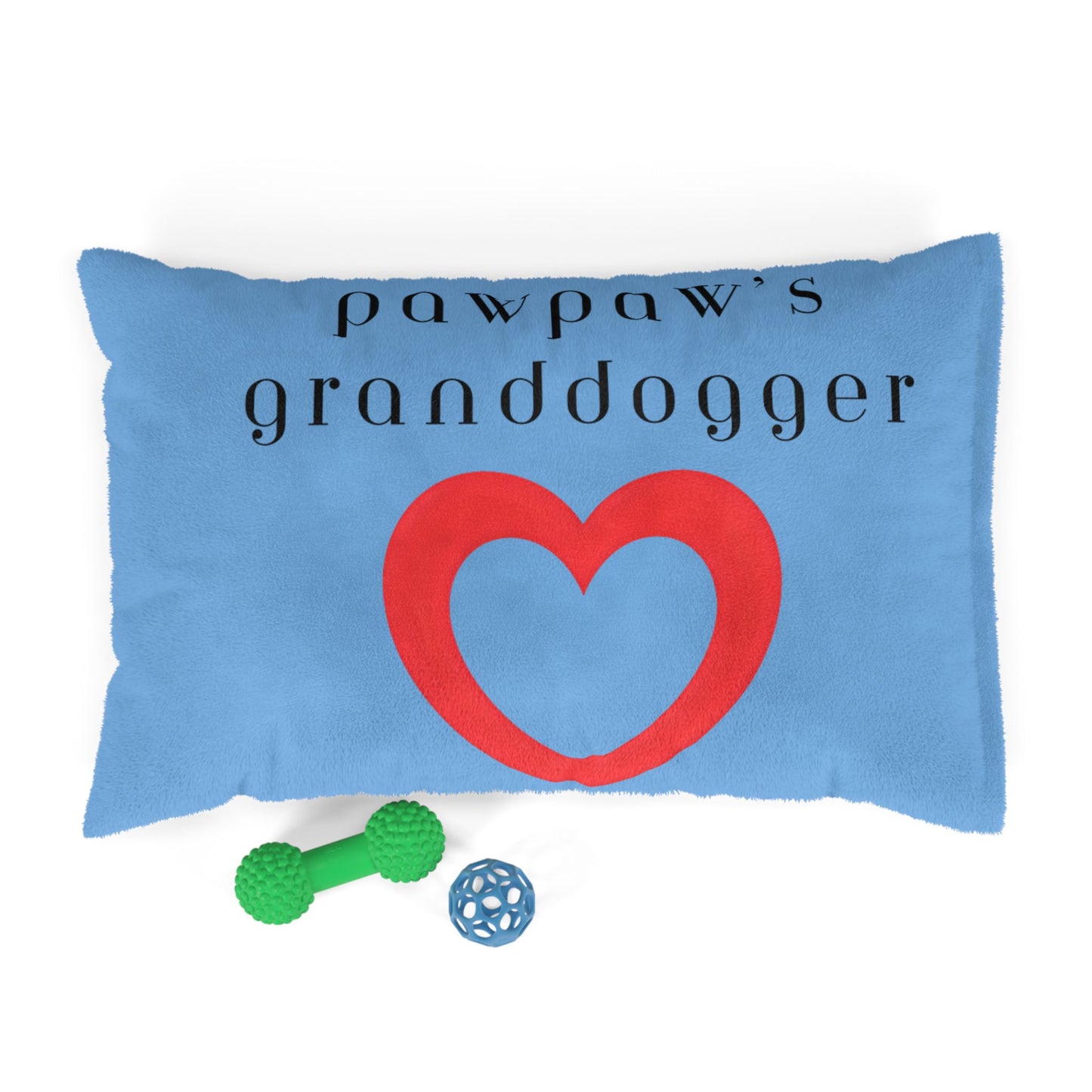 Cozy Pet Bed for Grandpuppies | PawPaw's Granddogger Custom Light Blue Dog Bed, Soft Pet Cushion, Ideal for Gifts, Home Decor, Pet Lovers