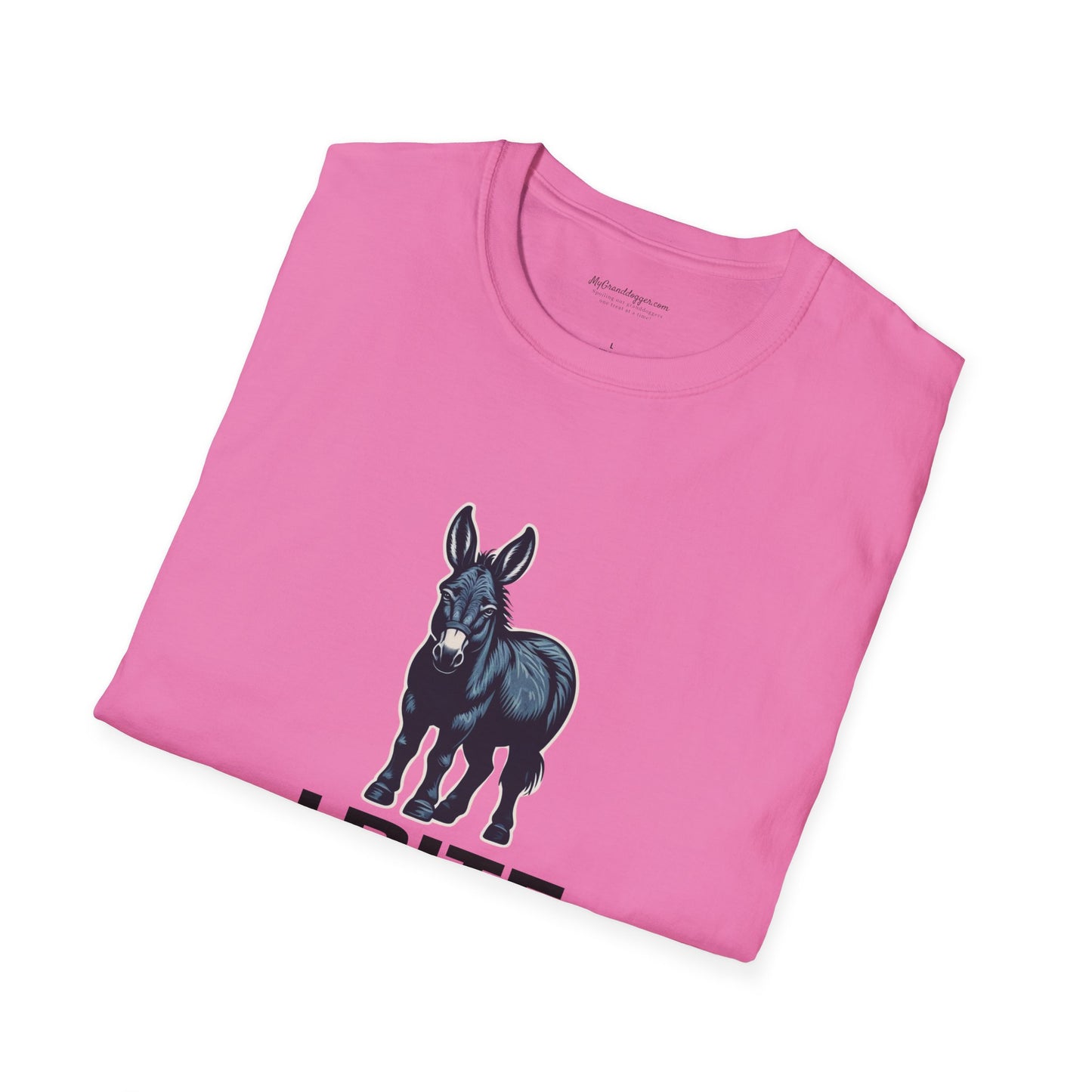 Democrat Donkey I Bite Fascists Unisex T-Shirt - Perfect Gift for Woke Family, Mother's Day, Grandpawrent's Day, Birthday, Casual Wear, Matching Granddogger Shirt Available