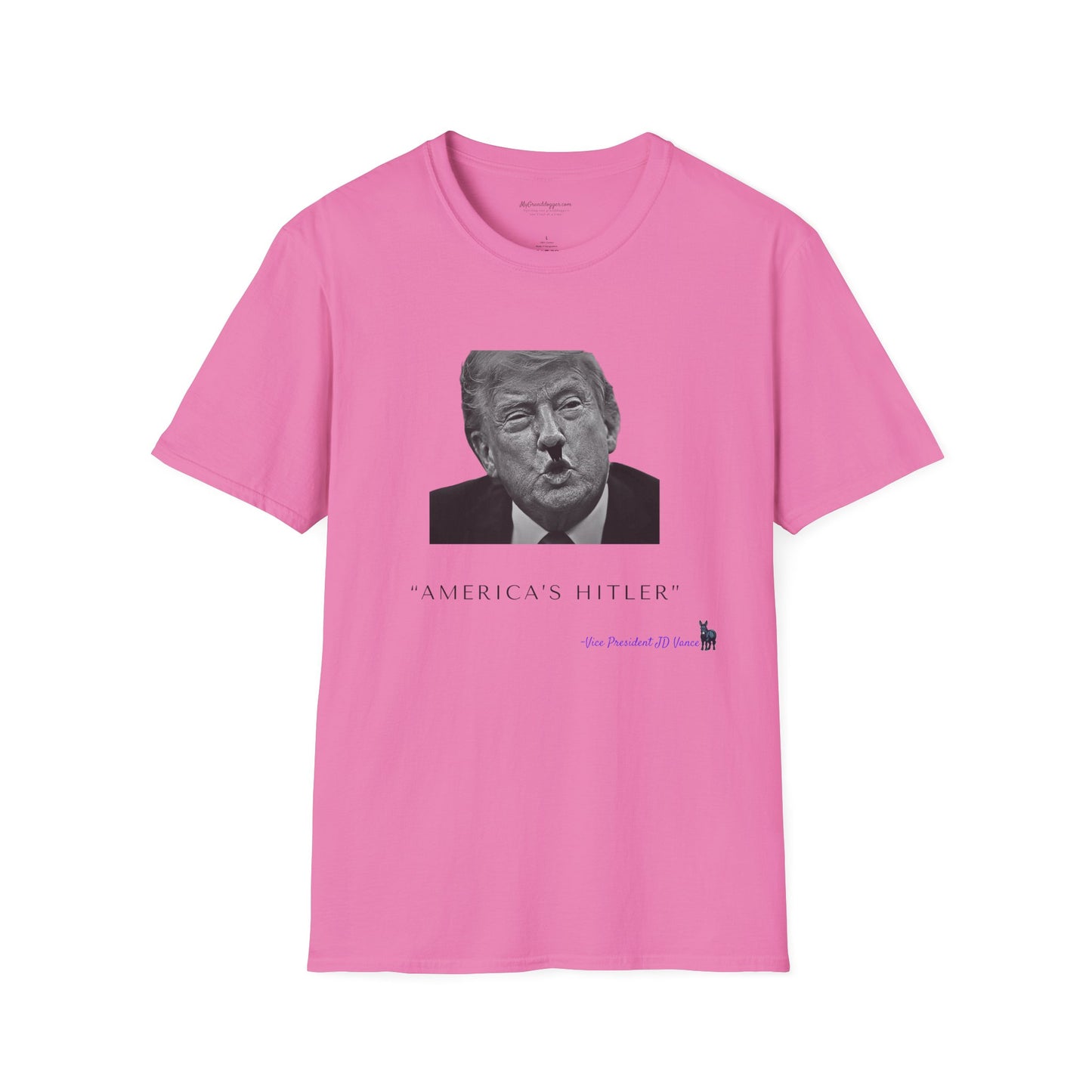 Democrat Donkey- JD Vance Quote- America's Hitler Unisex T-Shirt - Perfect Gift for Family, Mother's Day, Grandpawrent's Day, Birthday, Casual Wear