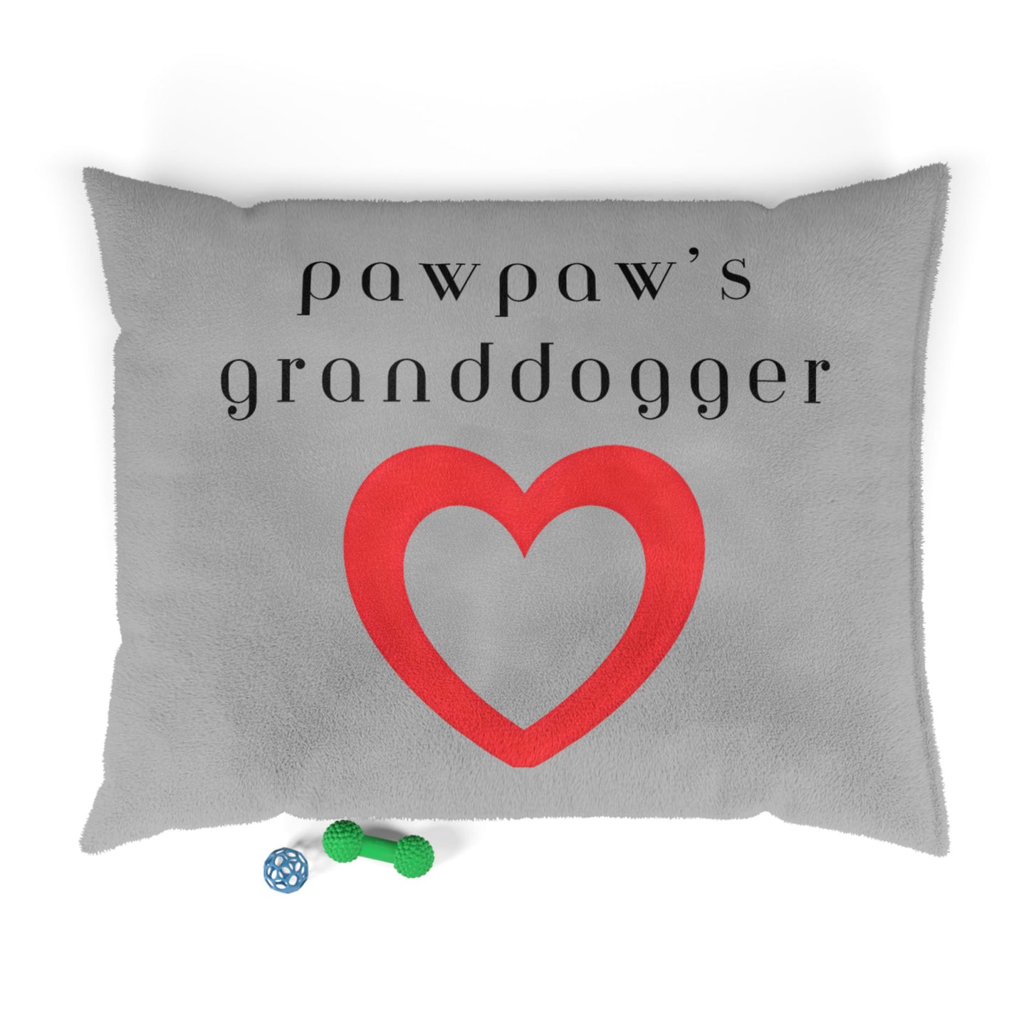 Cozy Pet Bed for Grandpuppies | PawPaw's Granddogger Custom Light Gray Dog Bed, Soft Pet Cushion, Ideal for Gifts, Home Decor, Pet Lovers