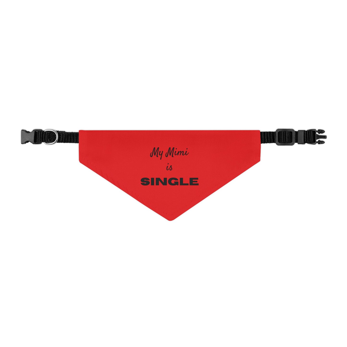 My Mimi is Single Red Pet Bandana Collar, Dog Fashion Accessory, Unique Pet Gift, Adjustable Dog Scarf, Cute Dog Apparel