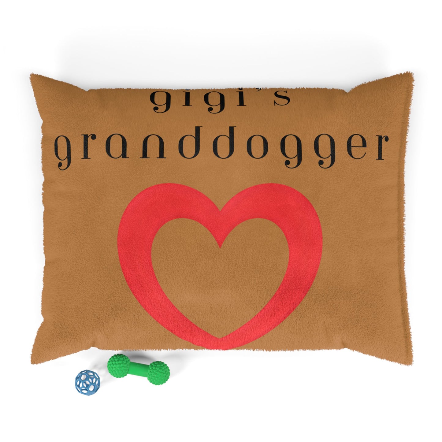 Cozy Pet Bed for Grandpuppies | Gigi's Granddogger Custom Light Brown Dog Bed, Soft Pet Cushion, Ideal for Gifts, Home Decor, Pet Lovers