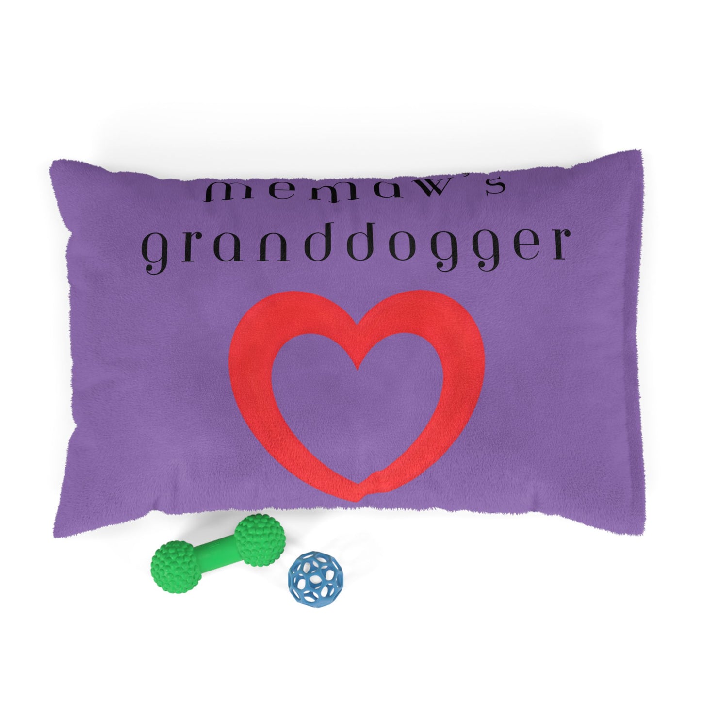 Cozy Pet Bed for Grandpuppies | Memaw's Granddogger Custom Light Purple Dog Bed, Soft Pet Cushion, Ideal for Gifts, Home Decor, Pet Lovers