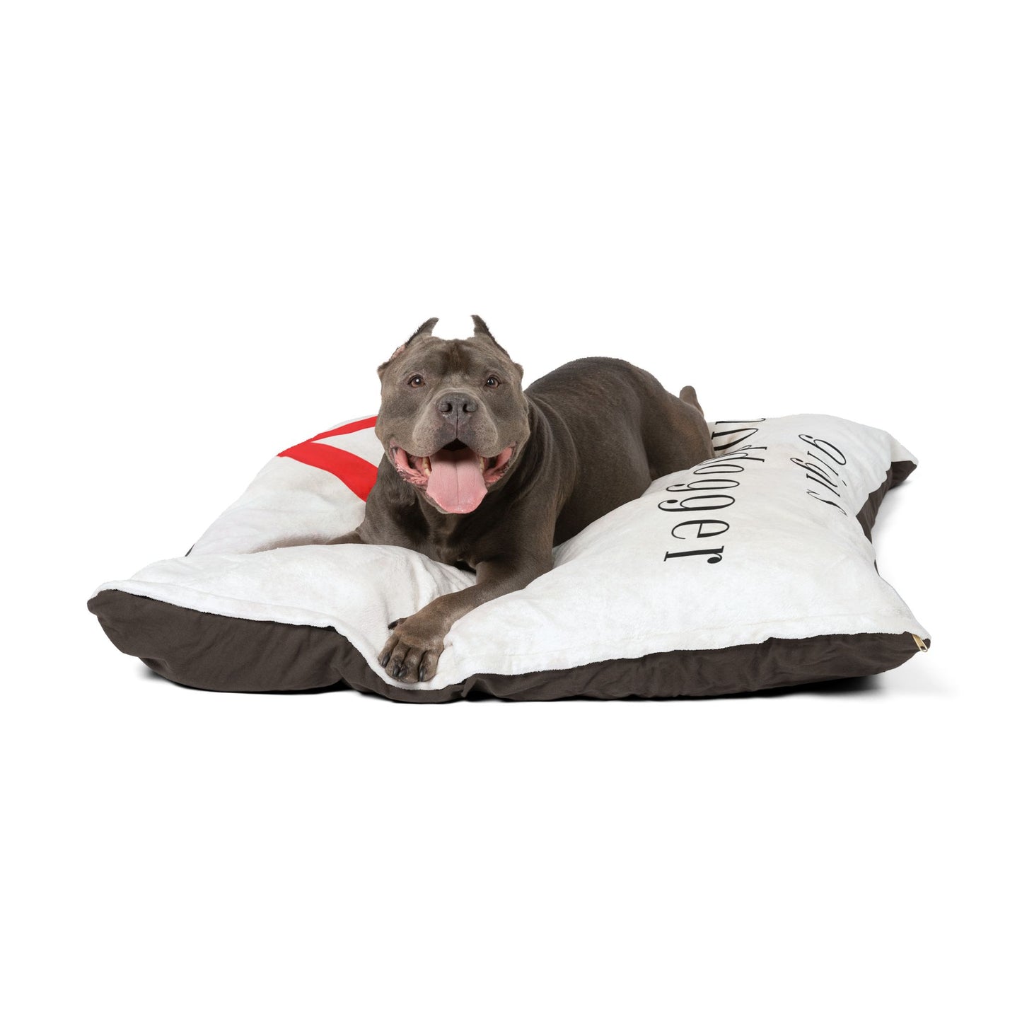 Cozy Pet Bed for Grandpuppies | Gigi's Granddogger Custom White Dog Bed, Soft Pet Cushion, Ideal for Gifts, Home Decor, Pet Lovers