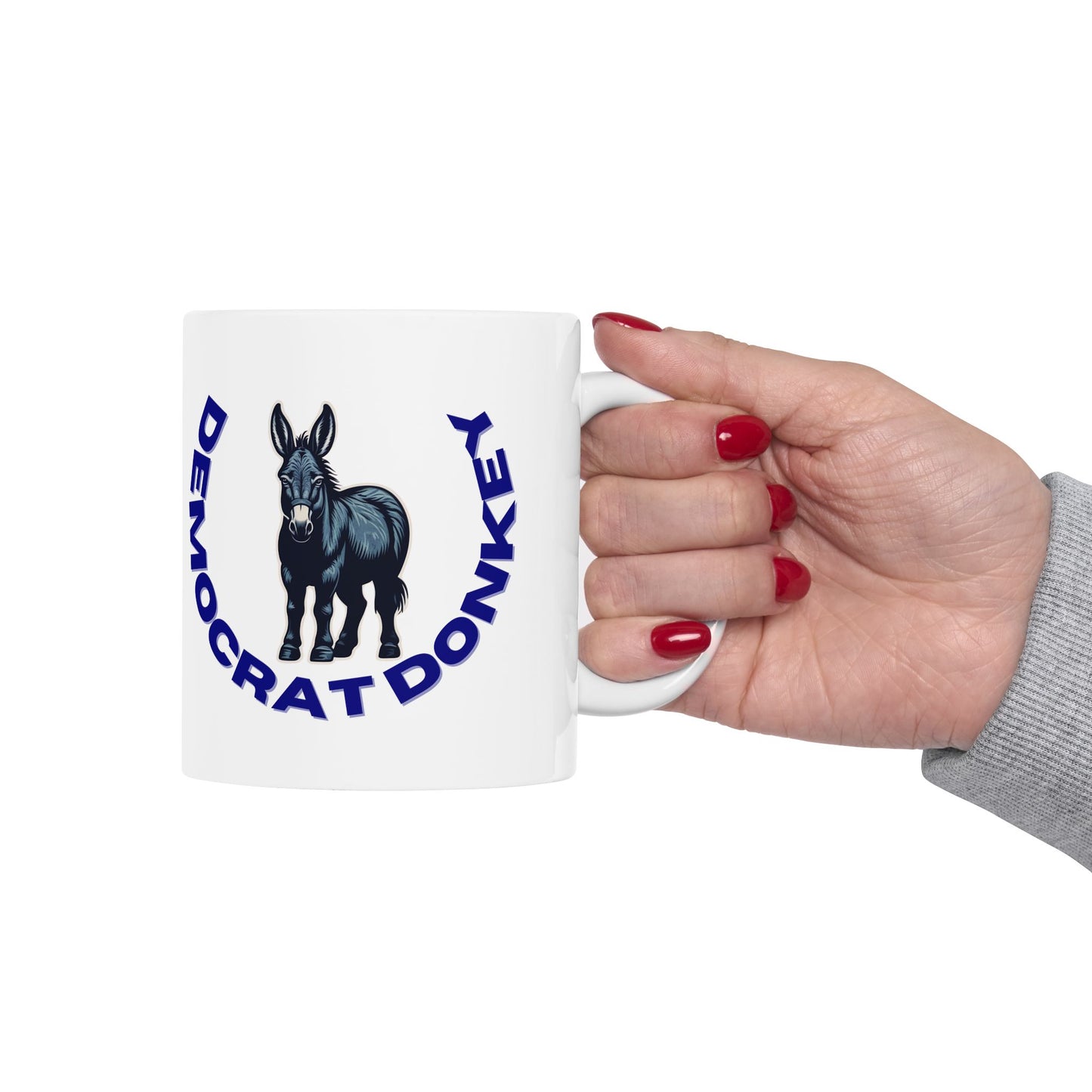 Democrat Donkey My Granddogger is Smarter Than Your Governor Ceramic Mug, 11oz & 15oz Sizes, Great for Birthdays, Coffee Lover's Present, Humorous Home Decor