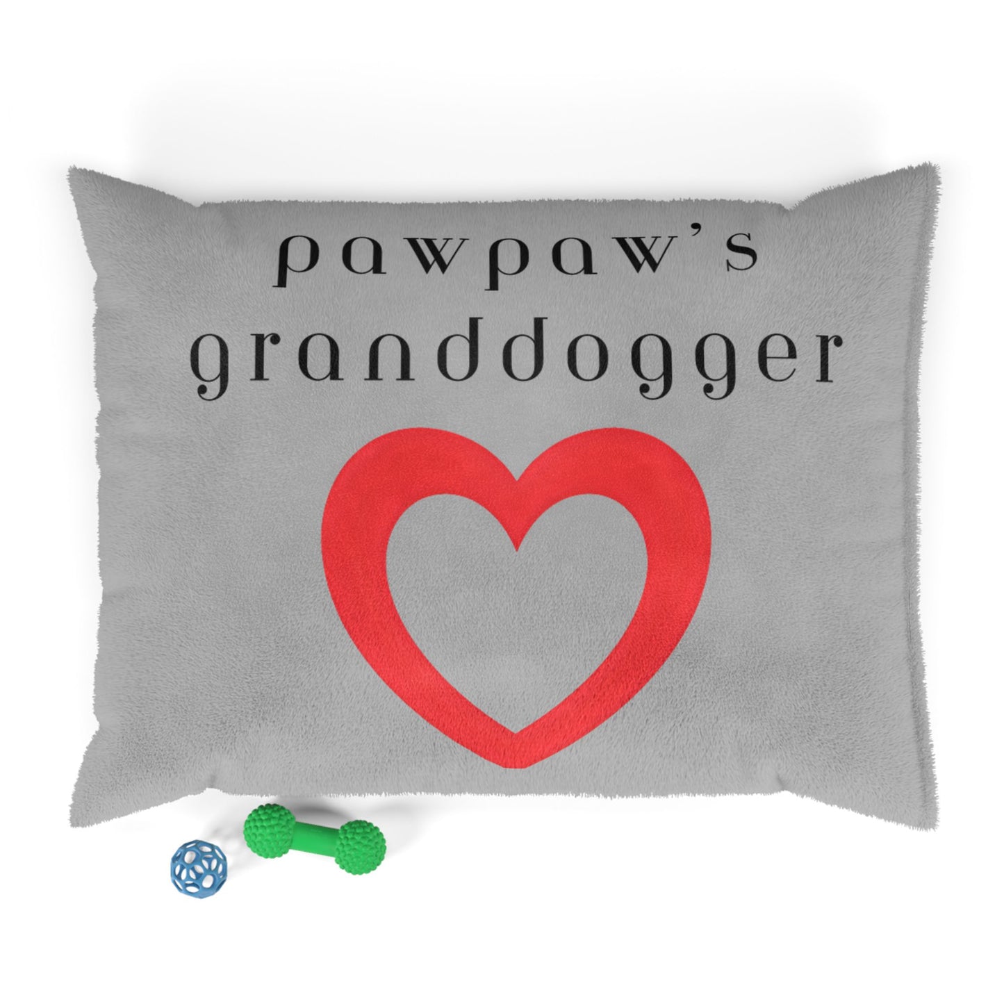 Cozy Pet Bed for Grandpuppies | PawPaw's Granddogger Custom Light Gray Dog Bed, Soft Pet Cushion, Ideal for Gifts, Home Decor, Pet Lovers