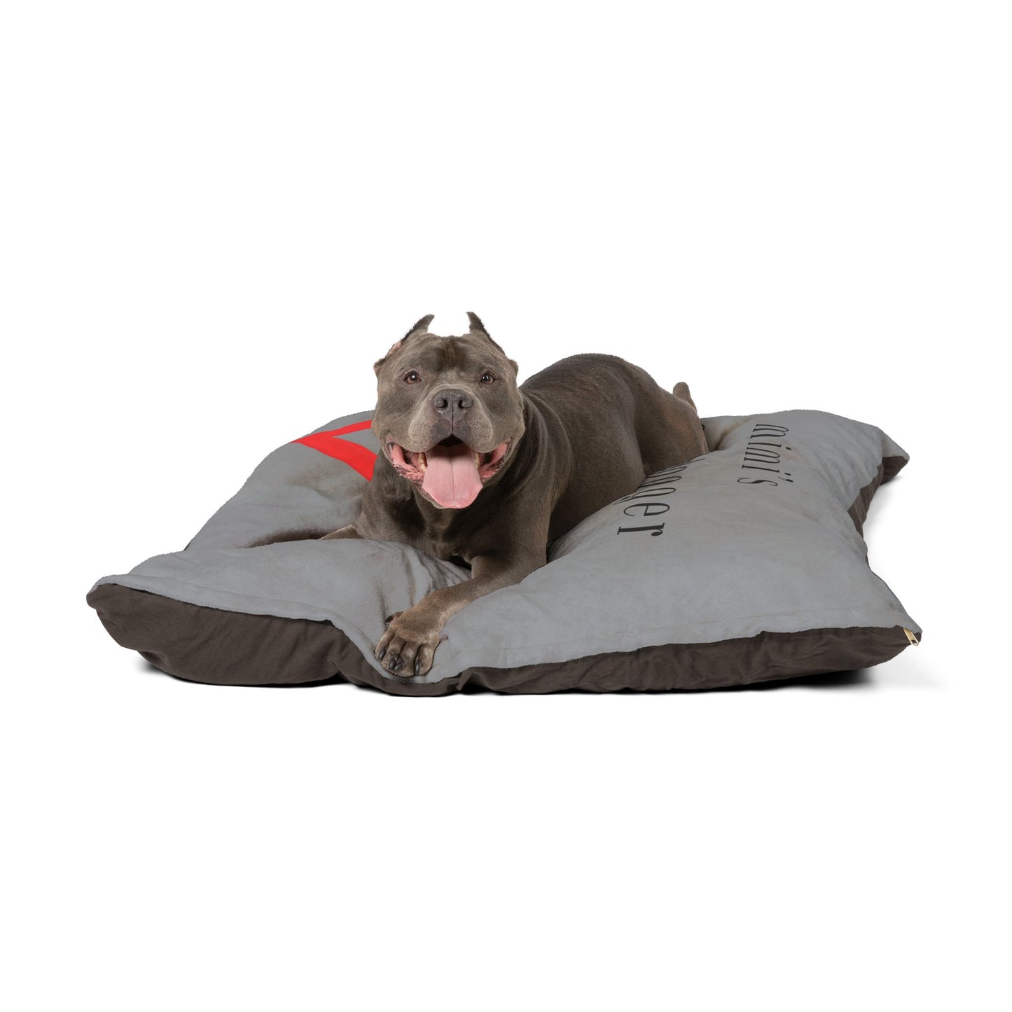 Cozy Pet Bed for Grandpuppies | Mimi's Granddogger Custom Gray Dog Bed, Soft Pet Cushion, Ideal for Gifts, Home Decor, Pet Lovers