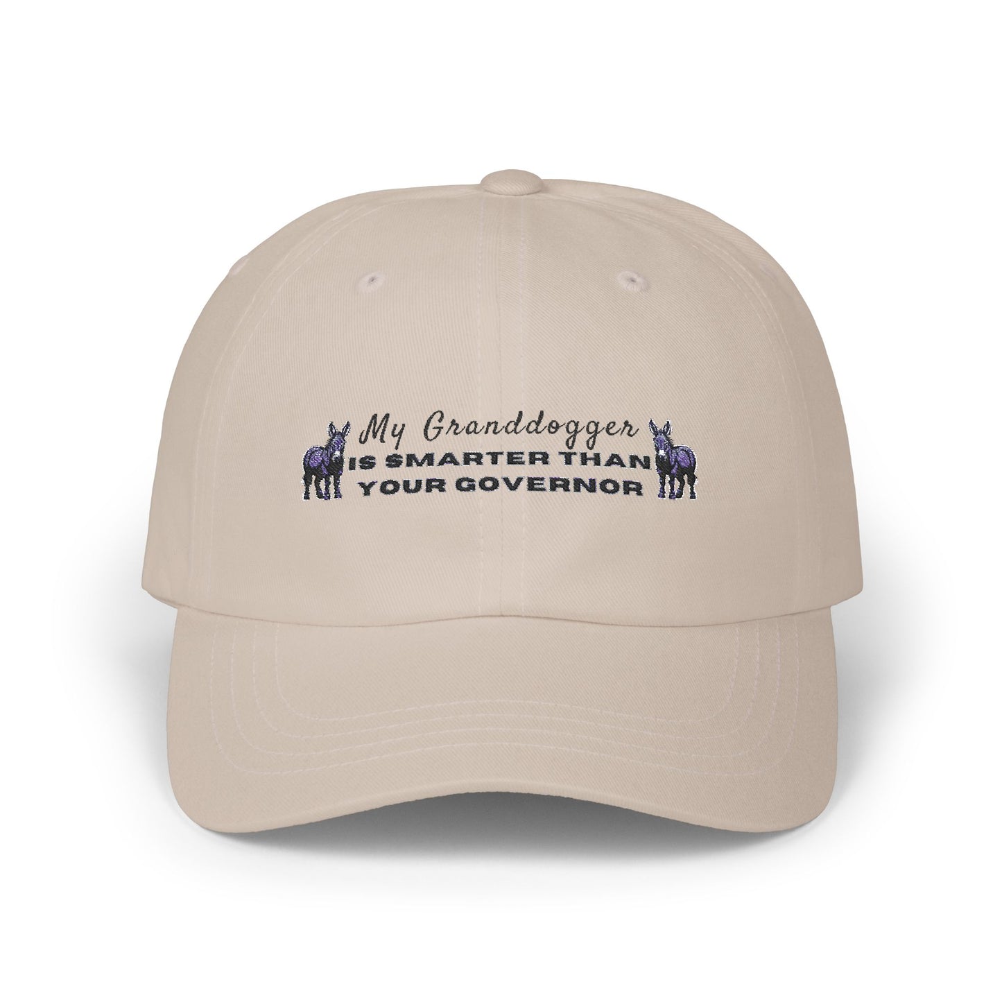 Democrat Donkey My Granddogger is Smarter Than Your Governor Cap- Light Colors | Perfect Gift for Woke Grandpawrents, Casual Outings, Everyday Wear