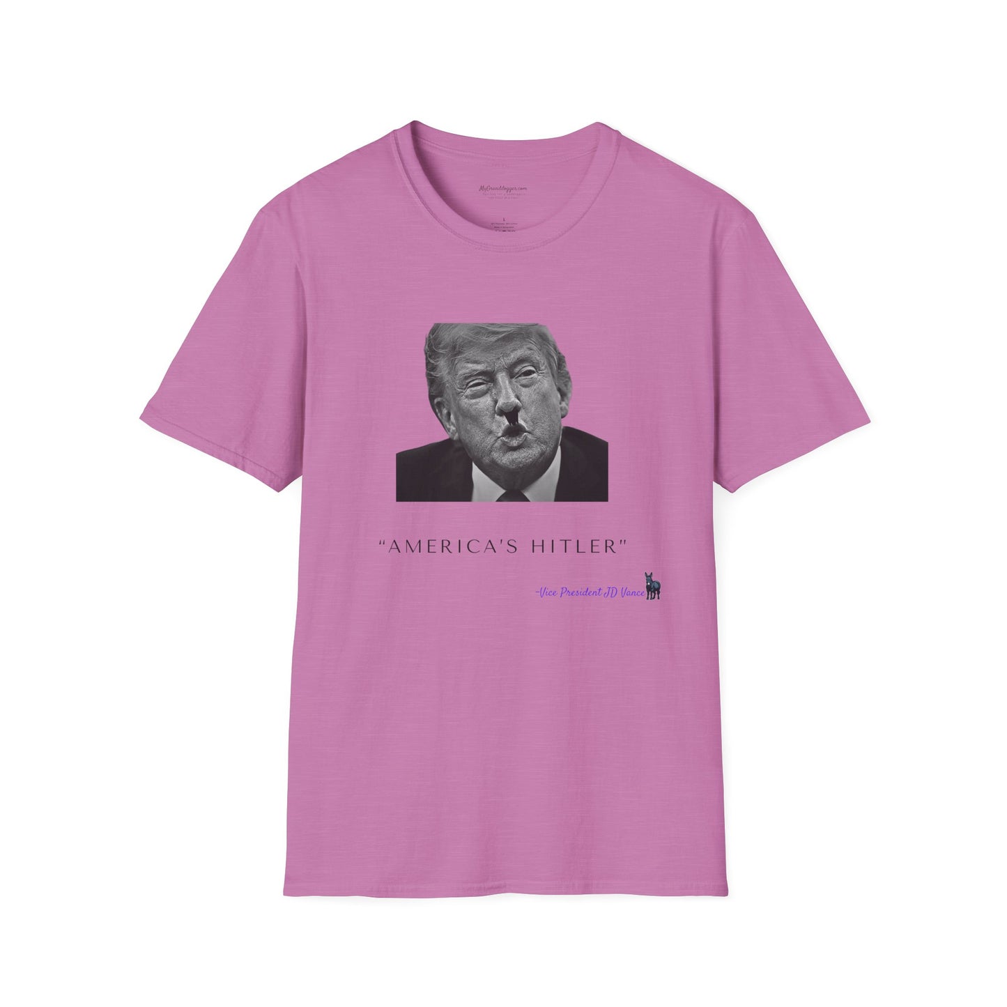 Democrat Donkey- JD Vance Quote- America's Hitler Unisex T-Shirt - Perfect Gift for Family, Mother's Day, Grandpawrent's Day, Birthday, Casual Wear