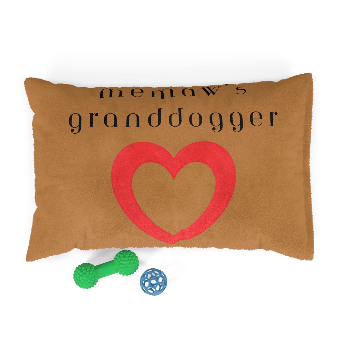 Cozy Pet Bed for Grandpuppies | Memaw's Granddogger Custom Light Brown Dog Bed, Soft Pet Cushion, Ideal for Gifts, Home Decor, Pet Lovers