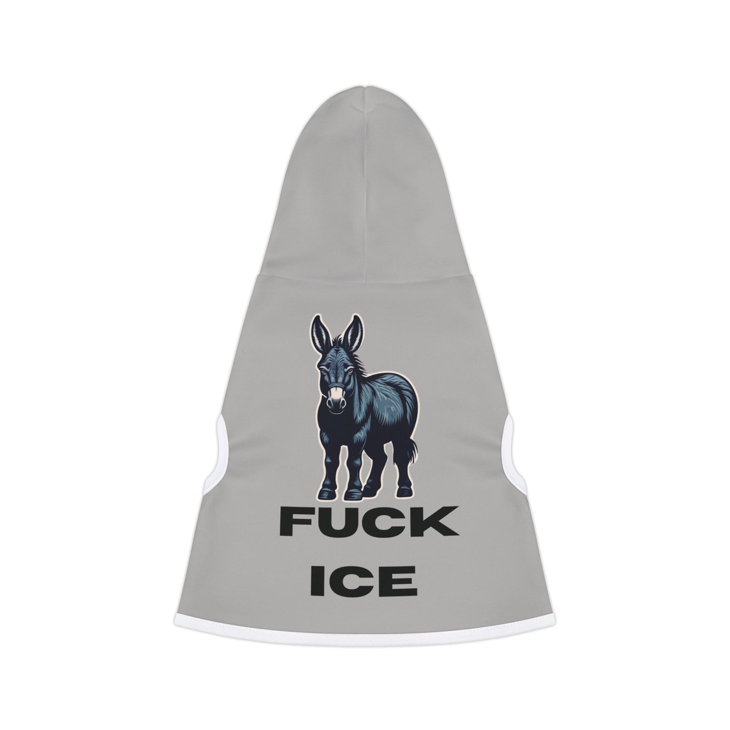 Democrat Donkey Fuck ICE Hoodie, Cozy Dog Apparel, Winter Pet Gear, Funny Pet Gift, Cute Animal Clothing