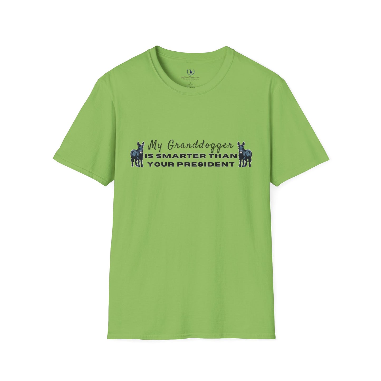 Democrat Donkey- MyGrandogger is Smarter than Your President Unisex T-Shirt - Perfect Gift for Family, Mother's Day, Grandpawrent's Day, Birthday, Casual Wear