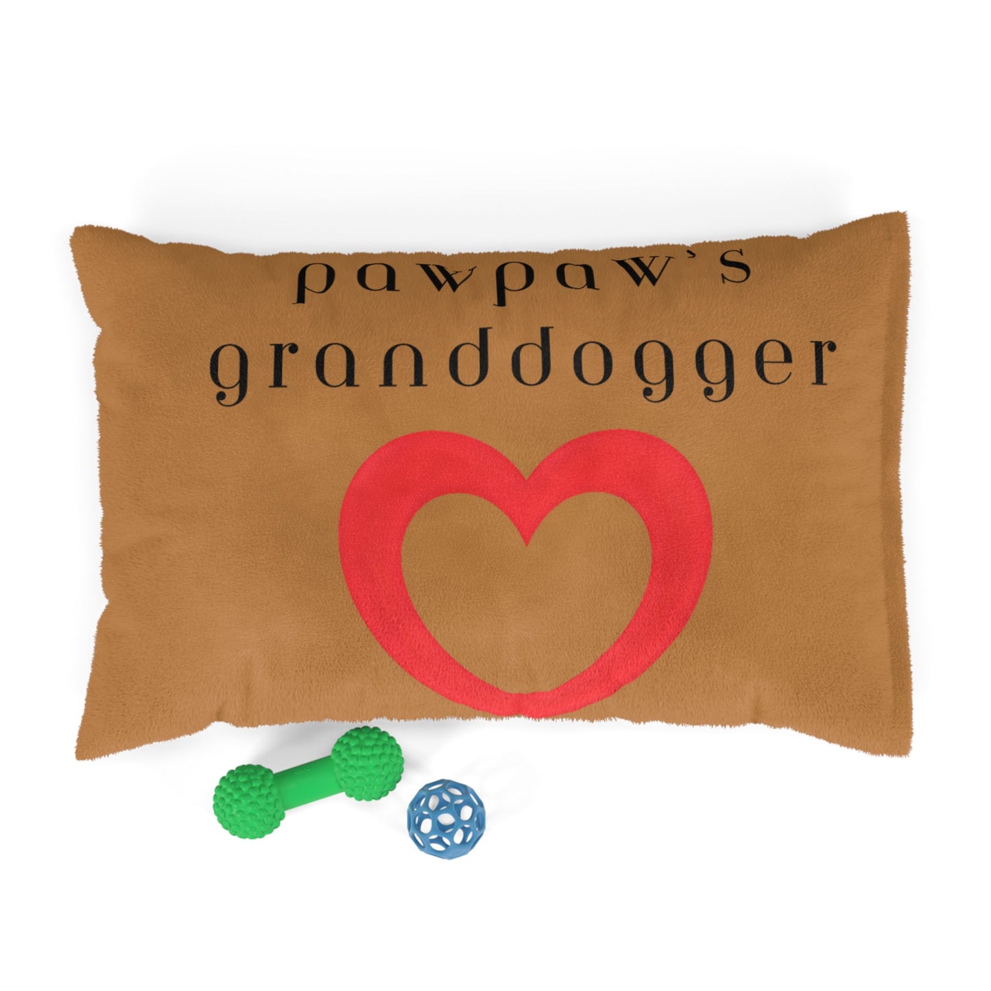 Cozy Pet Bed for Grandpuppies | PawPaw's Granddogger Custom Brown Dog Bed, Soft Pet Cushion, Ideal for Gifts, Home Decor, Pet Lovers