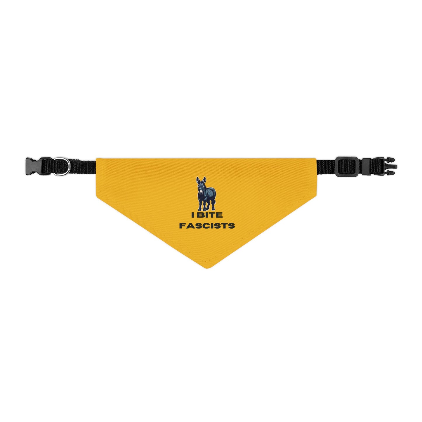 Democrat Donkey I Bite Fascists Pet Bandana Collar, Dog Fashion Accessory, Unique Pet Gift, Adjustable Dog Scarf, Cute Dog Apparel