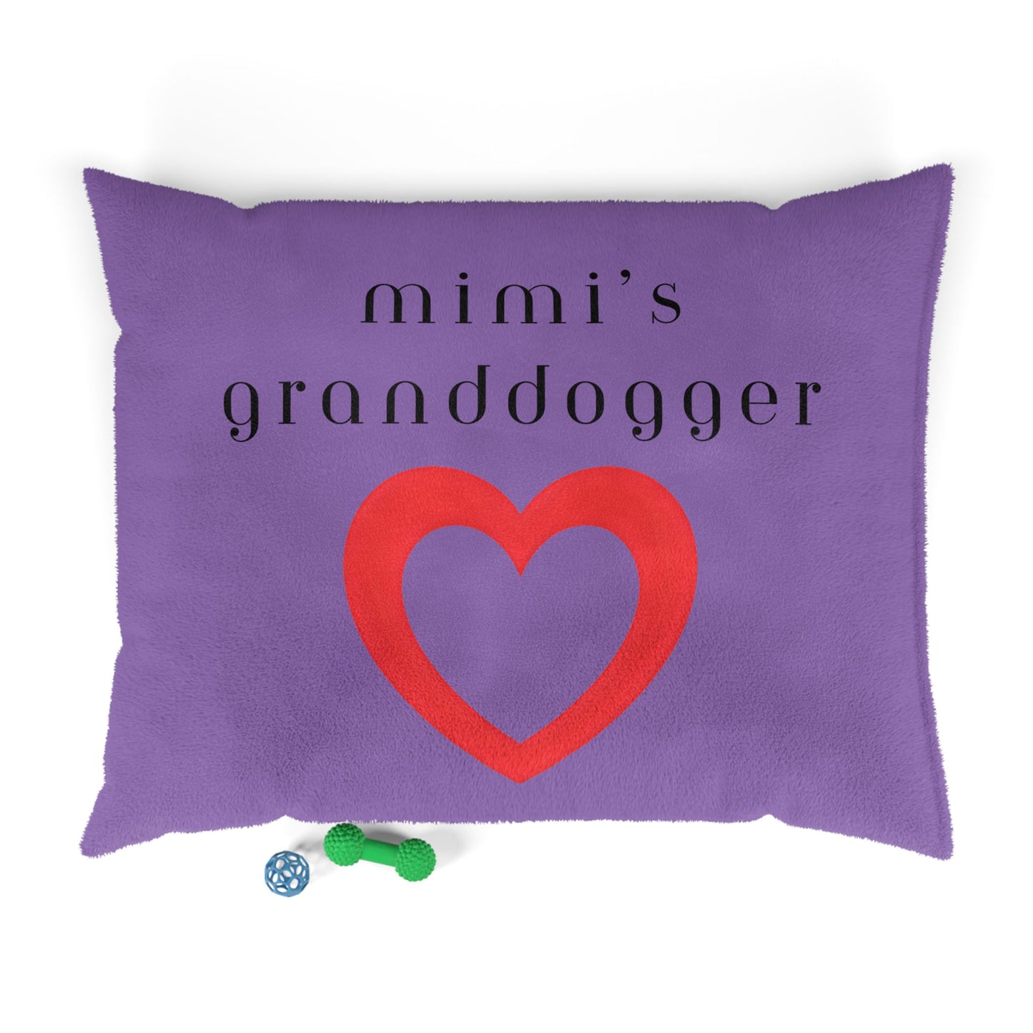 Cozy Pet Bed for Grandpuppies | Mimi's Granddogger Custom Purple Dog Bed, Soft Pet Cushion, Ideal for Gifts, Home Decor, Pet Lovers