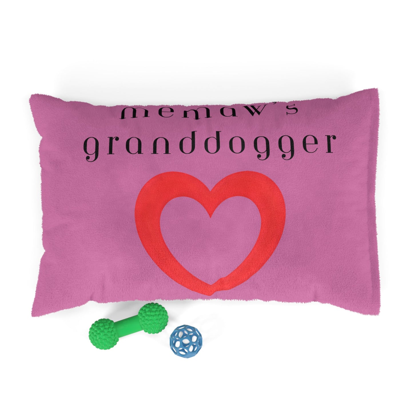 Cozy Pet Bed for Grandpuppies | Memaw's Granddogger Custom Pink Dog Bed, Soft Pet Cushion, Ideal for Gifts, Home Decor, Pet Lovers