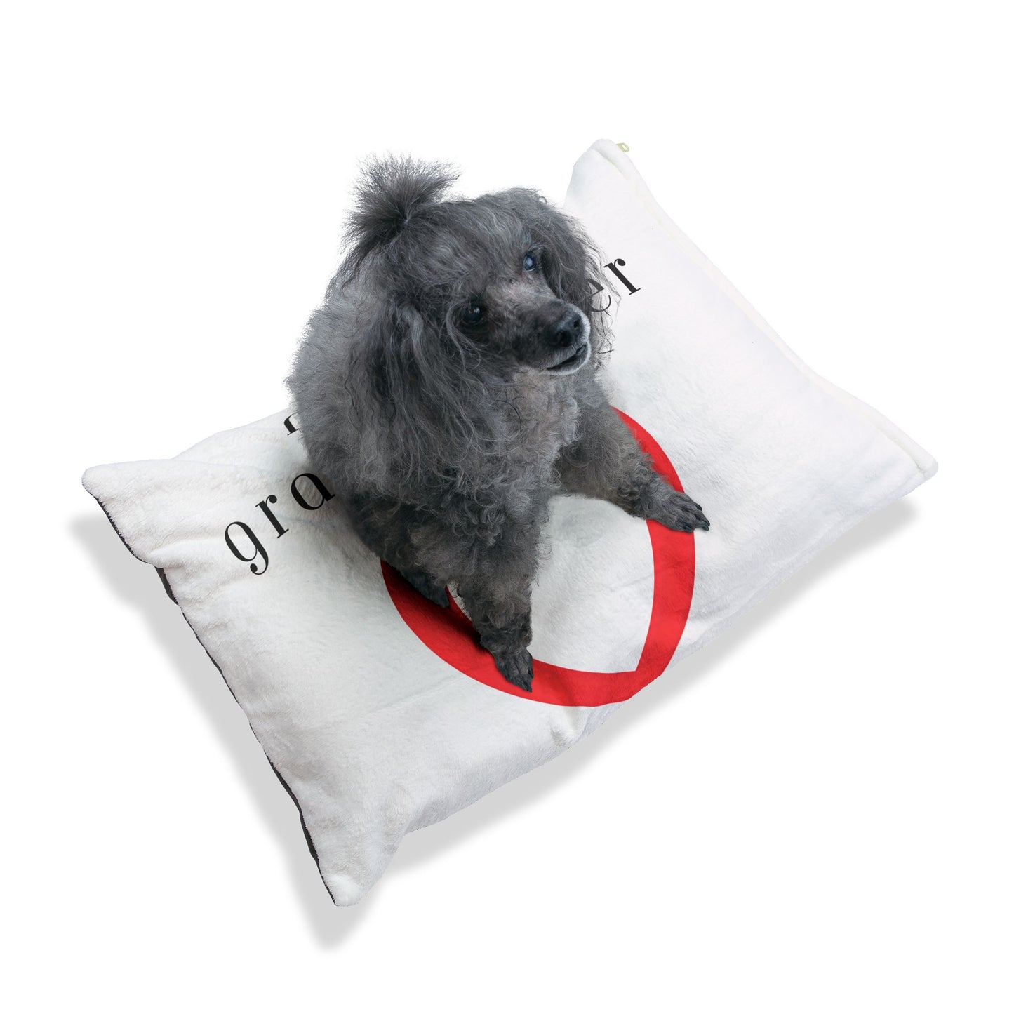 Cozy Pet Bed for Grandpuppies | Mimi's Granddogger Custom White Dog Bed, Soft Pet Cushion, Ideal for Gifts, Home Decor, Pet Lovers