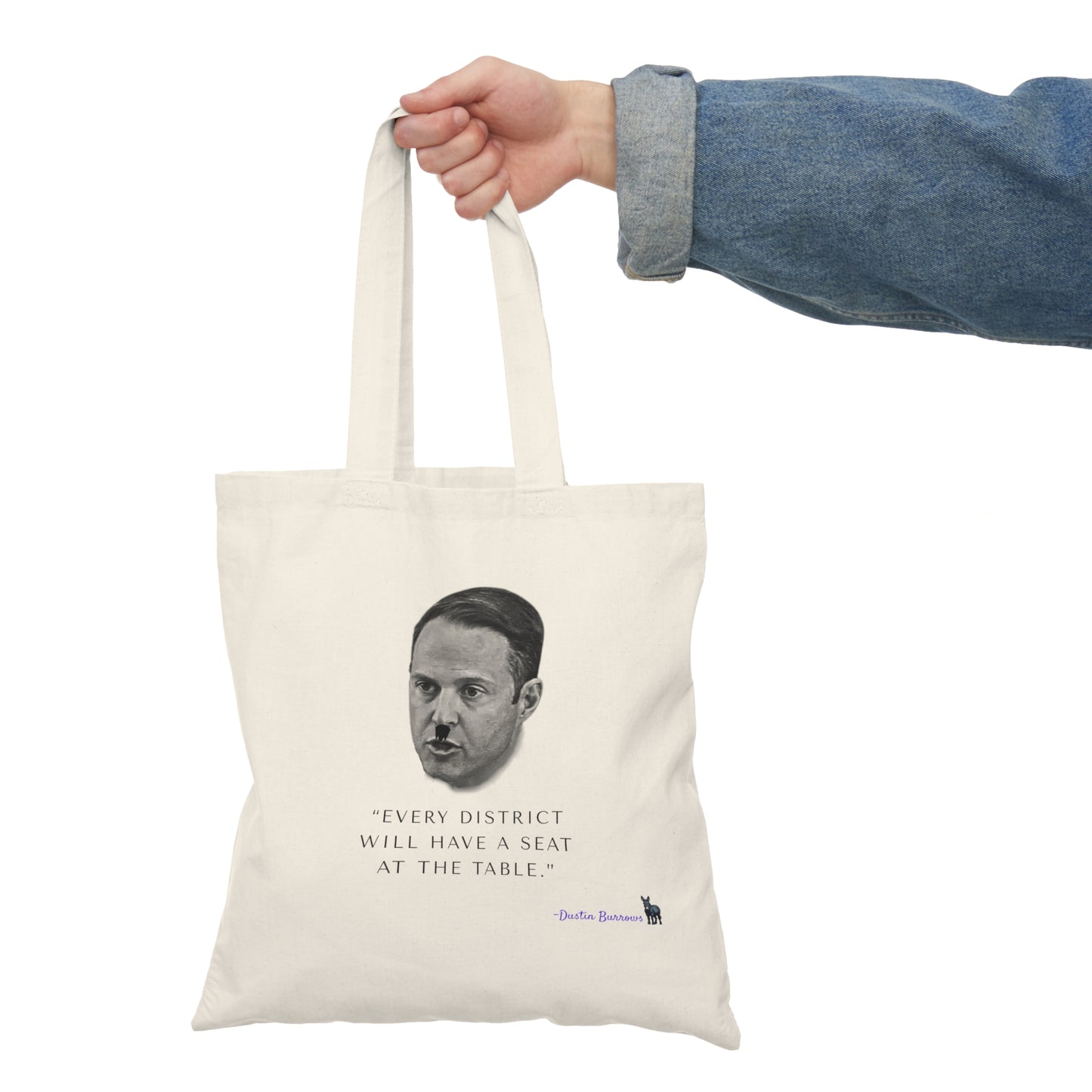 Democrat Donkey feat. Dustin Burrows- Seat at the Table, Eco-Friendly Shopping Bag