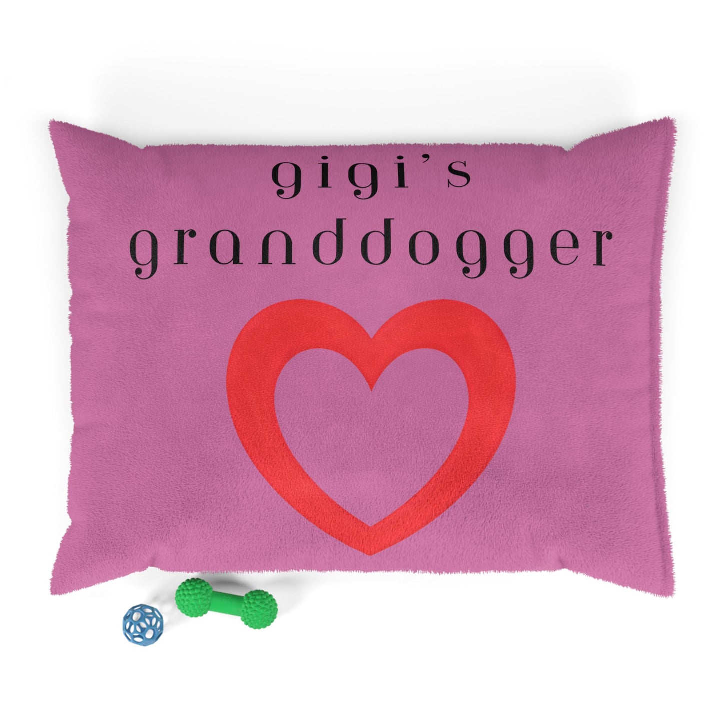 Cozy Pet Bed for Grandpuppies | Gigi's Granddogger Custom Pink Dog Bed, Soft Pet Cushion, Ideal for Gifts, Home Decor, Pet Lovers