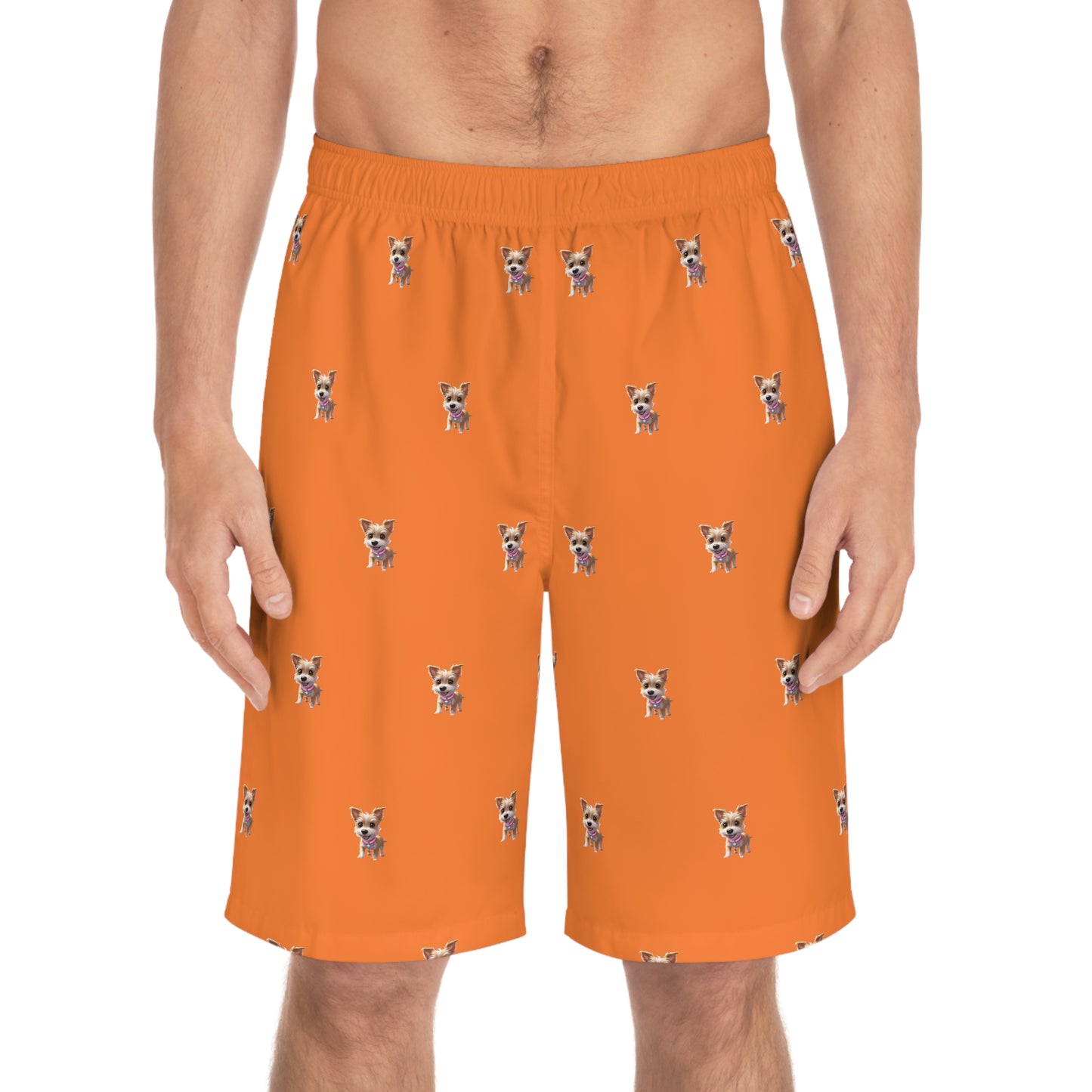 Tater Tot Men's Board Shorts, AOP Beachwear, Summer Swim Trunks, Fun Pet Design Shorts, Vacation Essentials