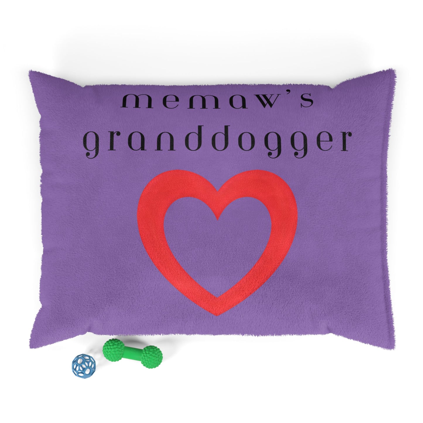 Cozy Pet Bed for Grandpuppies | Memaw's Granddogger Custom Light Purple Dog Bed, Soft Pet Cushion, Ideal for Gifts, Home Decor, Pet Lovers