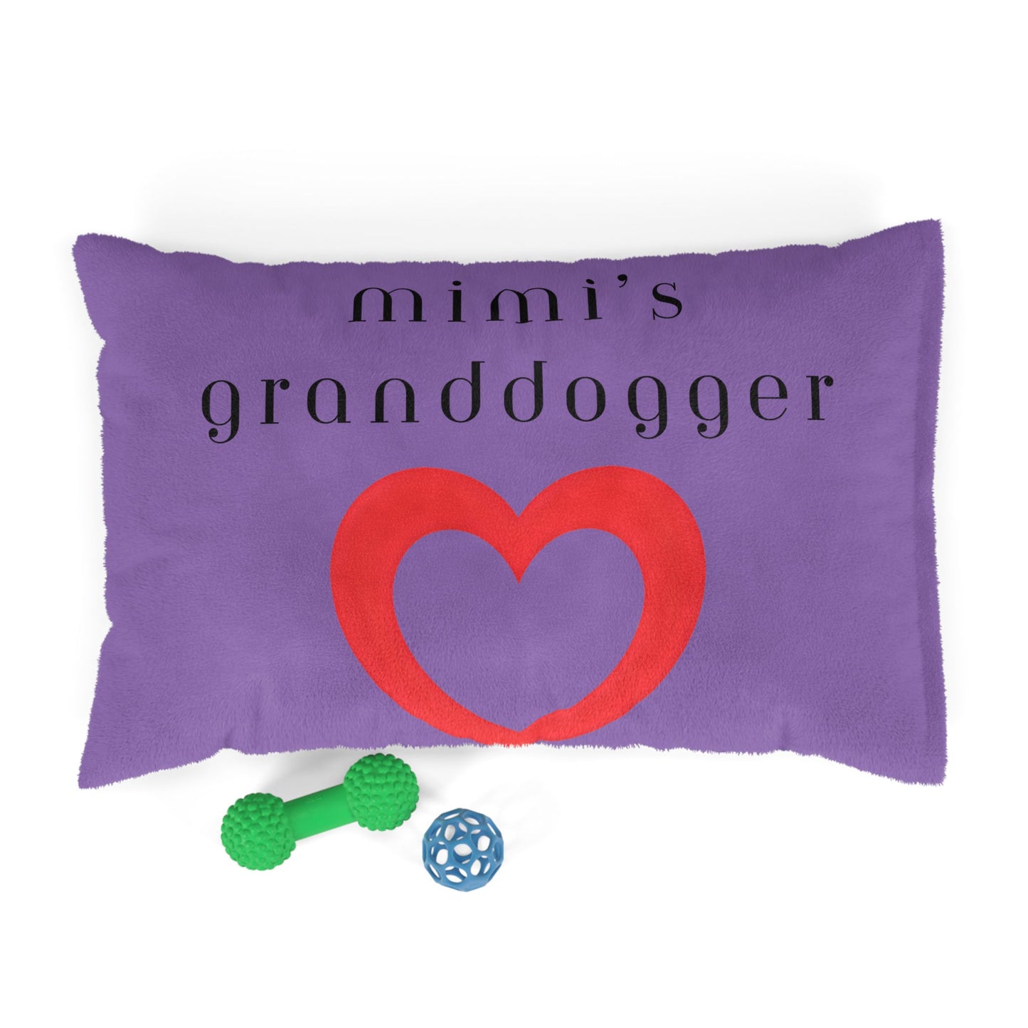 Cozy Pet Bed for Grandpuppies | Mimi's Granddogger Custom Purple Dog Bed, Soft Pet Cushion, Ideal for Gifts, Home Decor, Pet Lovers