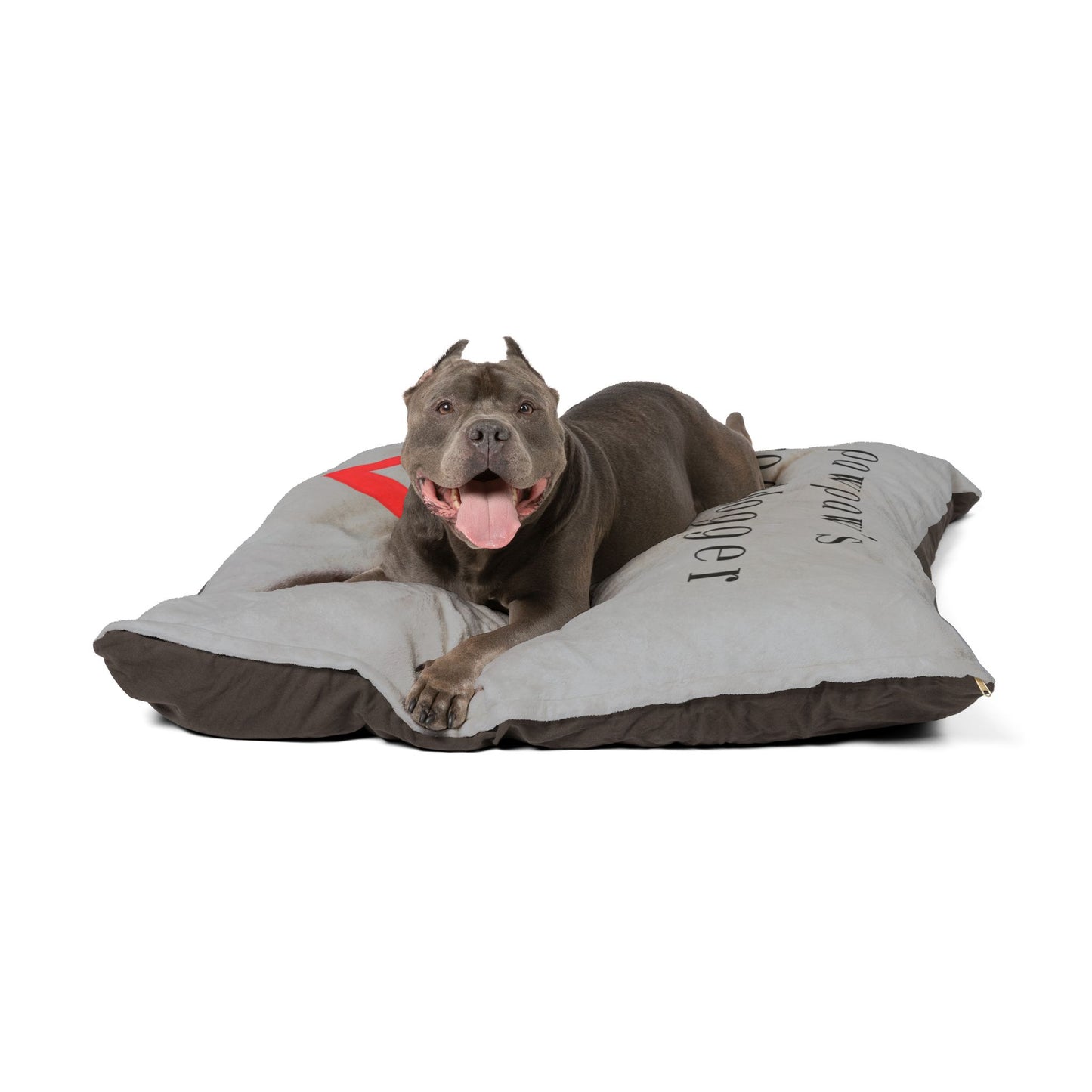 Cozy Pet Bed for Grandpuppies | PawPaw's Granddogger Custom Light Gray Dog Bed, Soft Pet Cushion, Ideal for Gifts, Home Decor, Pet Lovers