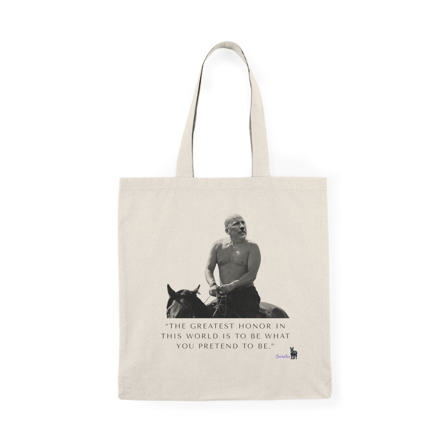 Democrat Donkey feat. Chip Roy's Head on Vladimir Putin's Body feat. Socrates- Pretend- Tote Bag, Perfect Gift for Woke Grandpawrents, Eco-Friendly Shopping Bag