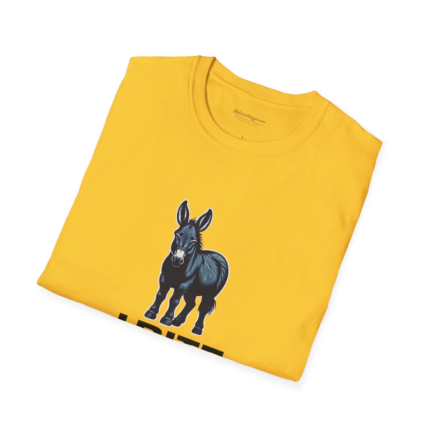 Democrat Donkey I Bite Fascists Unisex T-Shirt - Perfect Gift for Woke Family, Mother's Day, Grandpawrent's Day, Birthday, Casual Wear, Matching Granddogger Shirt Available