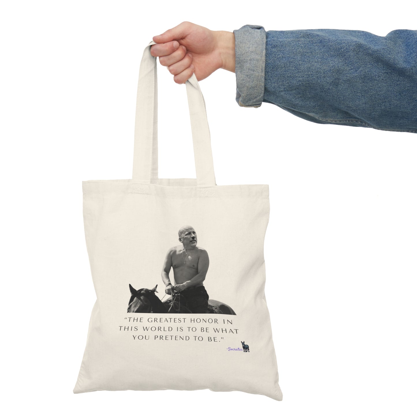 Democrat Donkey feat. Chip Roy's Head on Vladimir Putin's Body feat. Socrates- Pretend- Tote Bag, Perfect Gift for Woke Grandpawrents, Eco-Friendly Shopping Bag