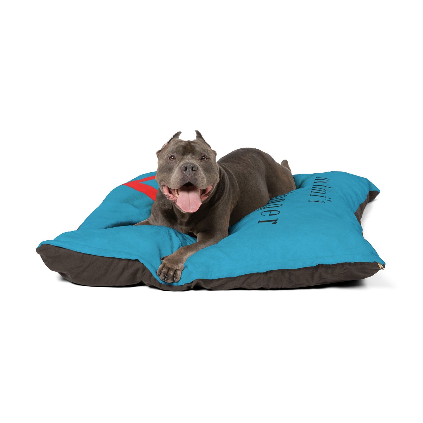 Cozy Pet Bed for Grandpuppies | Mimi's Granddogger Custom Turquoise Dog Bed, Soft Pet Cushion, Ideal for Gifts, Home Decor, Pet Lovers