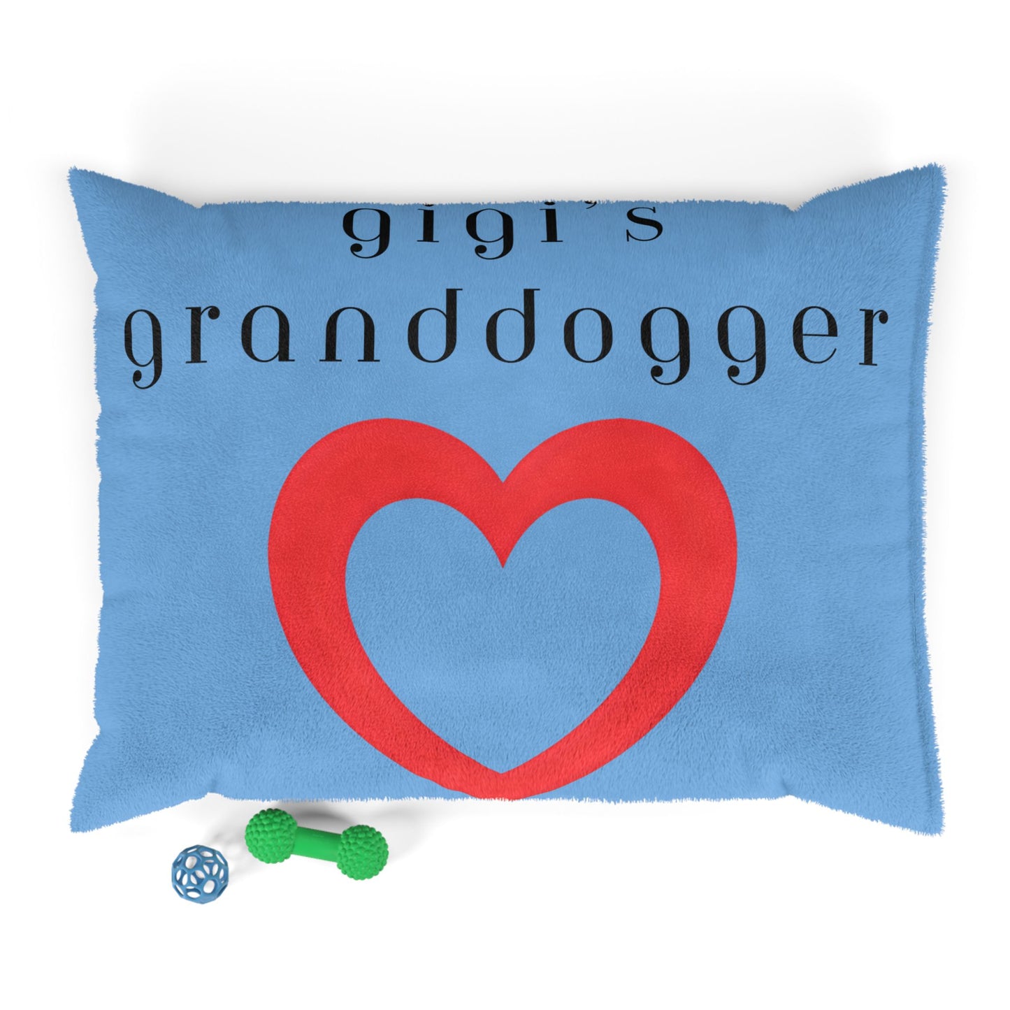 Cozy Pet Bed for Grandpuppies | Gigi's Granddogger Custom Light Blue Dog Bed, Soft Pet Cushion, Ideal for Gifts, Home Decor, Pet Lovers