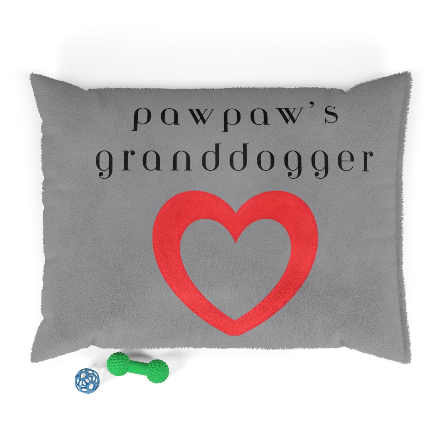 Cozy Pet Bed for Grandpuppies | PawPaw's Granddogger Custom Dark Gray Dog Bed, Soft Pet Cushion, Ideal for Gifts, Home Decor, Pet Lovers