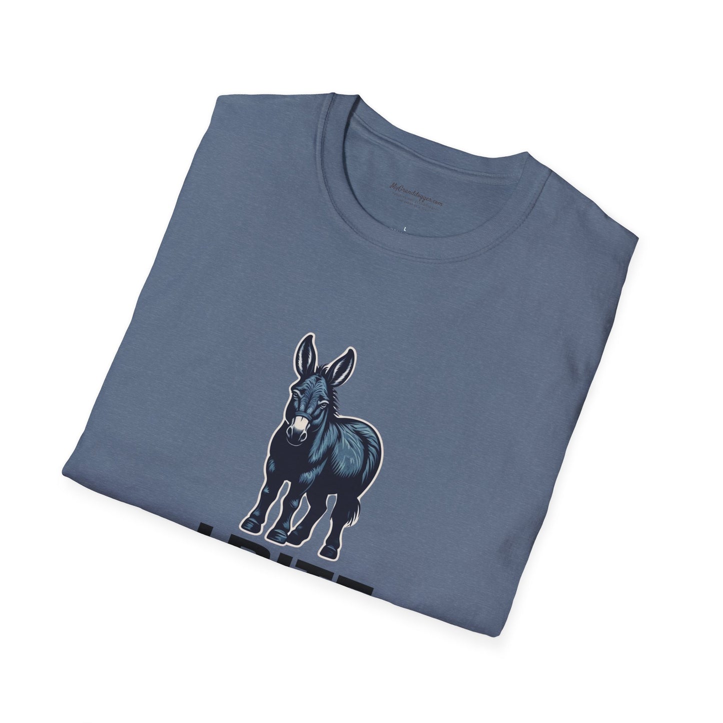 Democrat Donkey I Bite Fascists Unisex T-Shirt - Perfect Gift for Woke Family, Mother's Day, Grandpawrent's Day, Birthday, Casual Wear, Matching Granddogger Shirt Available