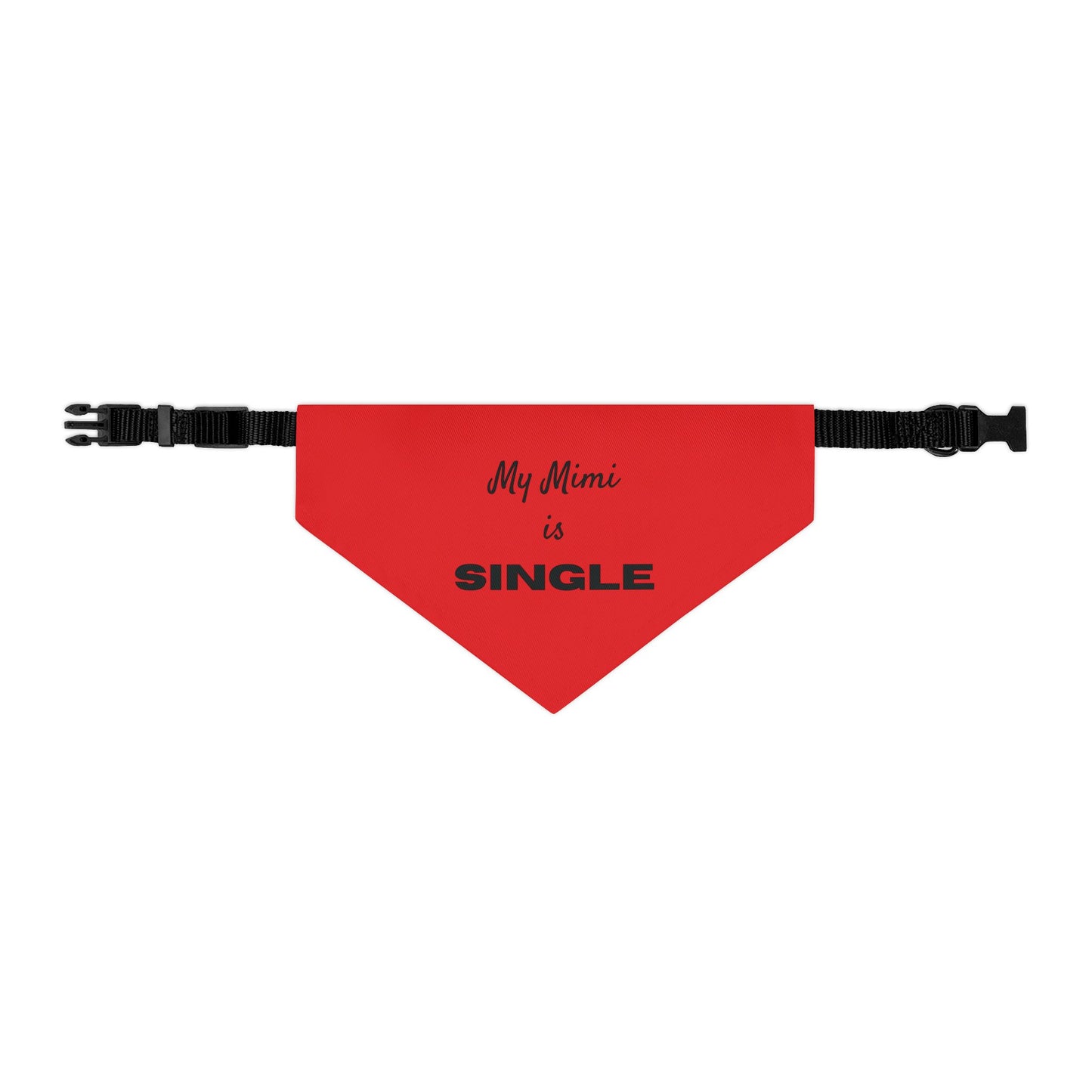 My Mimi is Single Red Pet Bandana Collar, Dog Fashion Accessory, Unique Pet Gift, Adjustable Dog Scarf, Cute Dog Apparel