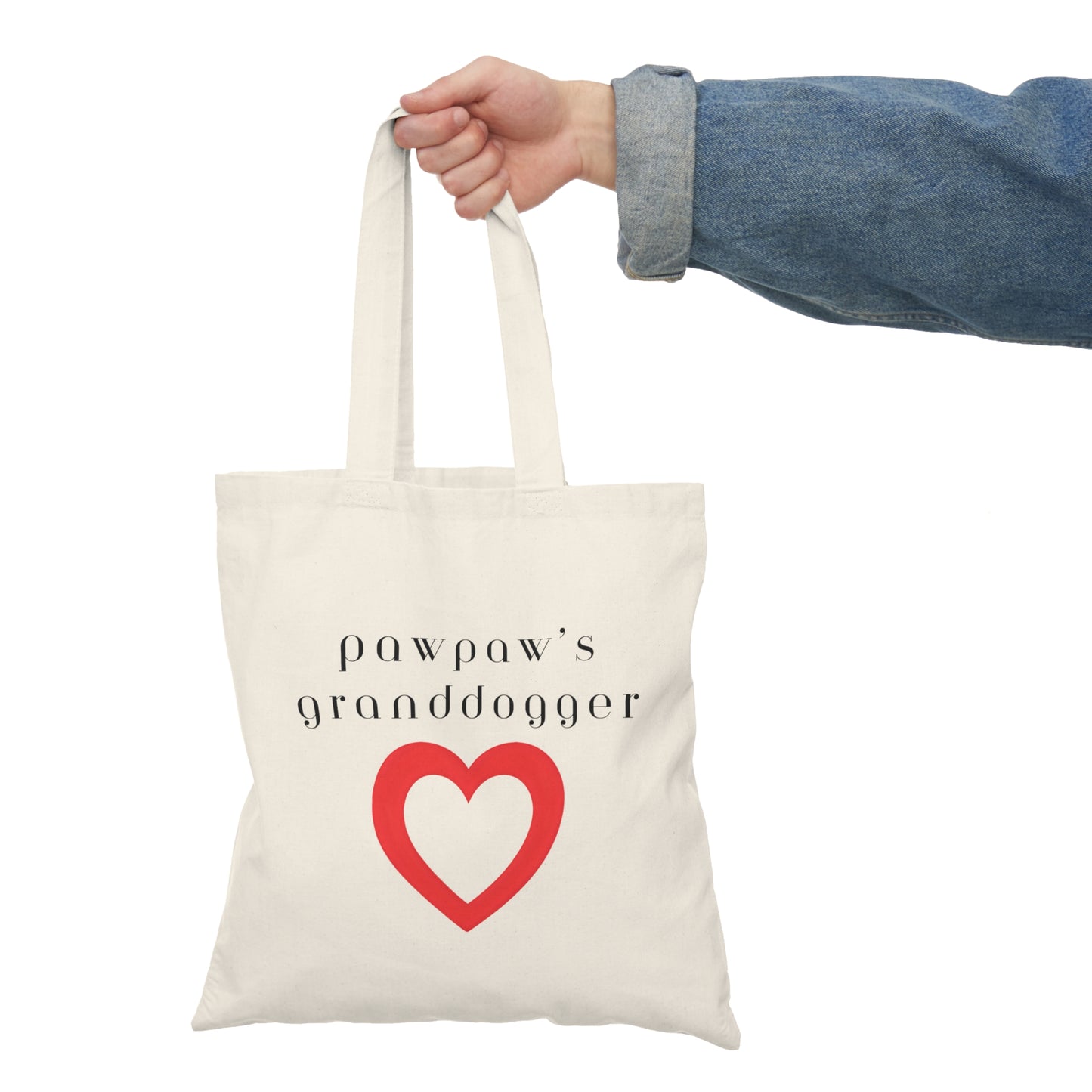 Pawpaw's Granddogger Love Tote Bag, Perfect Gift for Grandpawrents, Eco-Friendly Shopping Bag