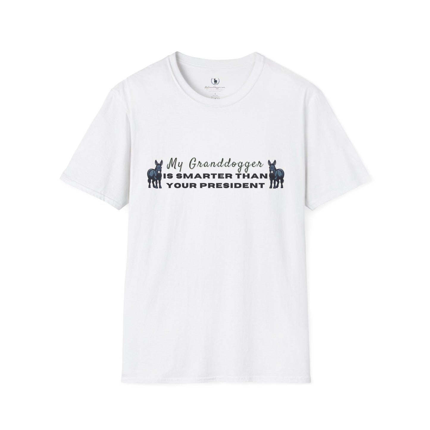 Democrat Donkey- MyGrandogger is Smarter than Your President Unisex T-Shirt - Perfect Gift for Family, Mother's Day, Grandpawrent's Day, Birthday, Casual Wear