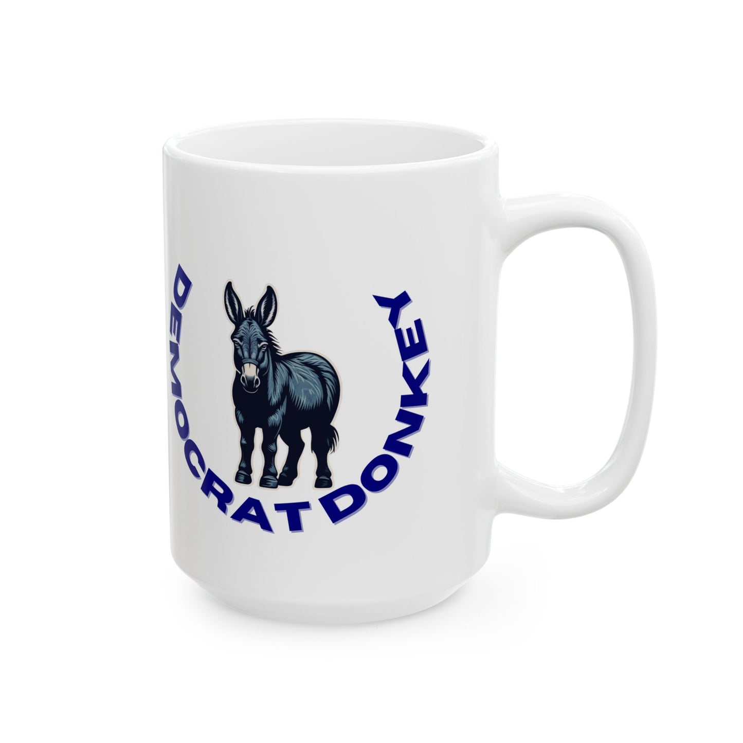 Democrat Donkey feat. Nicole Collier and Ann Richards Ceramic Mug, 11oz & 15oz Sizes, Great for Birthdays, Coffee Lover's Present, Humorous Home Decor
