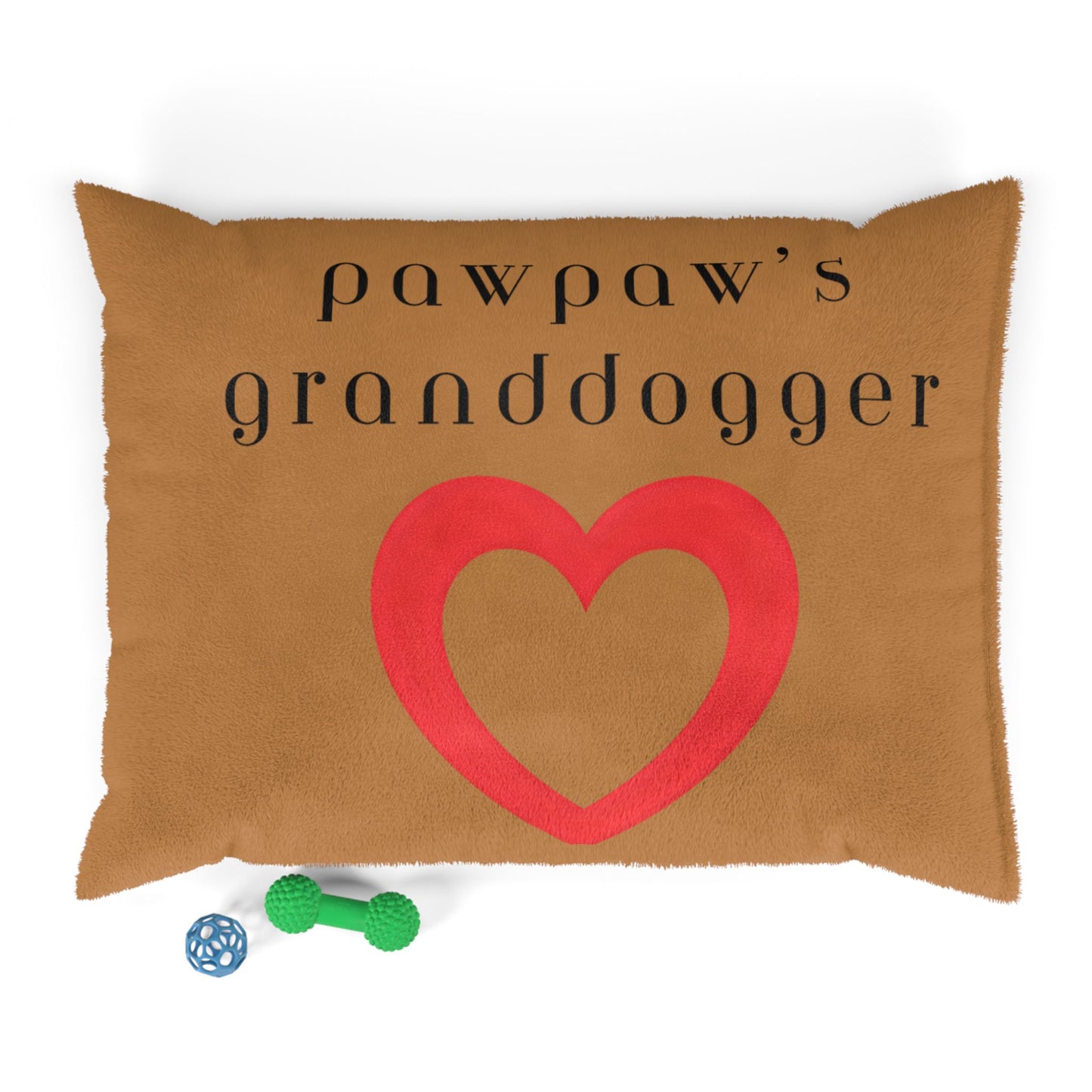 Cozy Pet Bed for Grandpuppies | PawPaw's Granddogger Custom Brown Dog Bed, Soft Pet Cushion, Ideal for Gifts, Home Decor, Pet Lovers