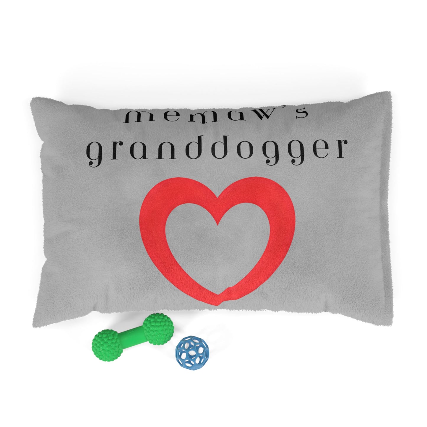 Cozy Pet Bed for Grandpuppies | Memaw's Granddogger Custom Light Gray Dog Bed, Soft Pet Cushion, Ideal for Gifts, Home Decor, Pet Lovers