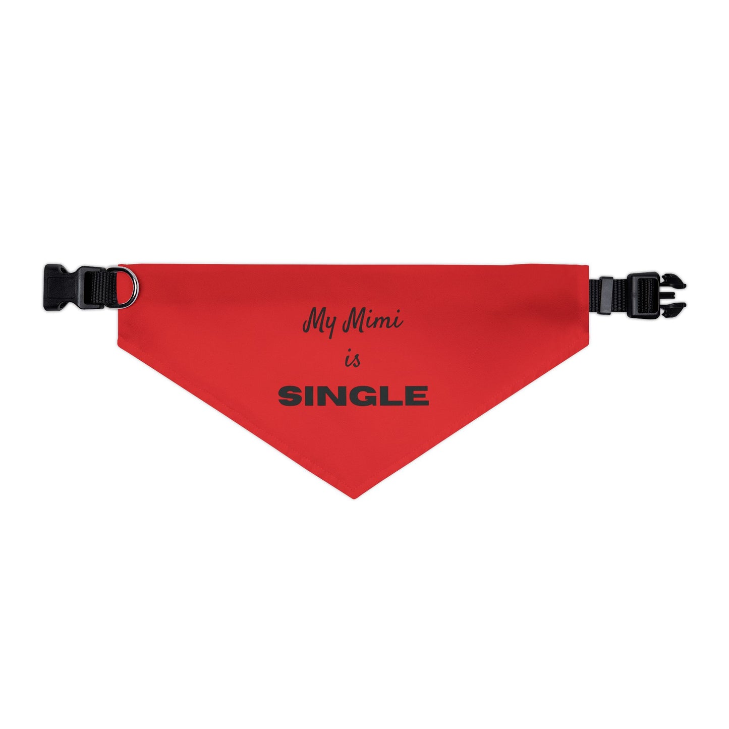 My Mimi is Single Red Pet Bandana Collar, Dog Fashion Accessory, Unique Pet Gift, Adjustable Dog Scarf, Cute Dog Apparel