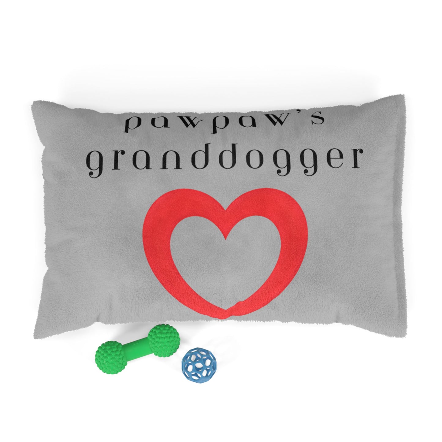Cozy Pet Bed for Grandpuppies | PawPaw's Granddogger Custom Light Gray Dog Bed, Soft Pet Cushion, Ideal for Gifts, Home Decor, Pet Lovers