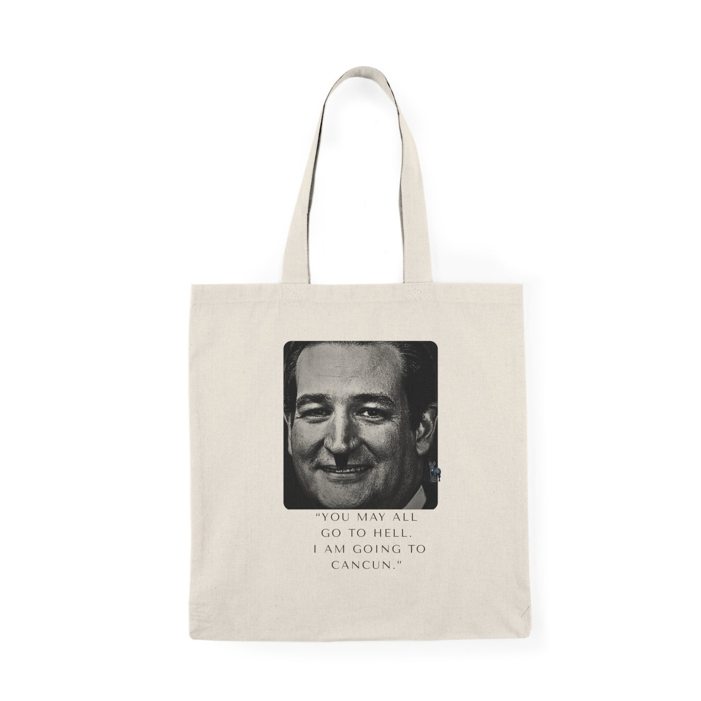 Democrat Donkey Cruz to Cancun Tote Bag, Perfect Gift for Woke Grandpawrents, Eco-Friendly Shopping Bag