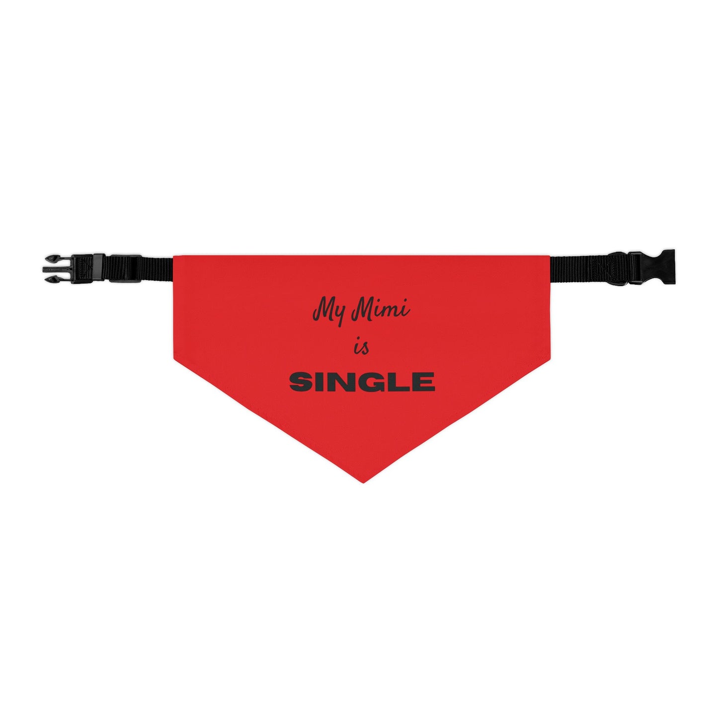 My Mimi is Single Red Pet Bandana Collar, Dog Fashion Accessory, Unique Pet Gift, Adjustable Dog Scarf, Cute Dog Apparel