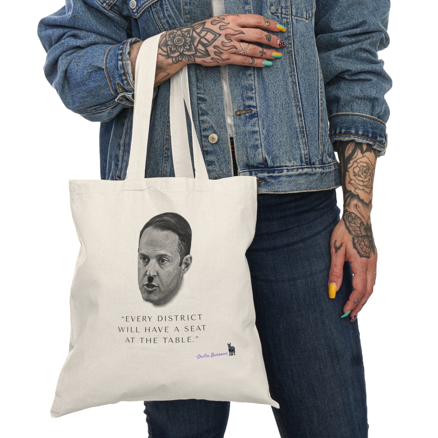 Democrat Donkey feat. Dustin Burrows- Seat at the Table, Eco-Friendly Shopping Bag