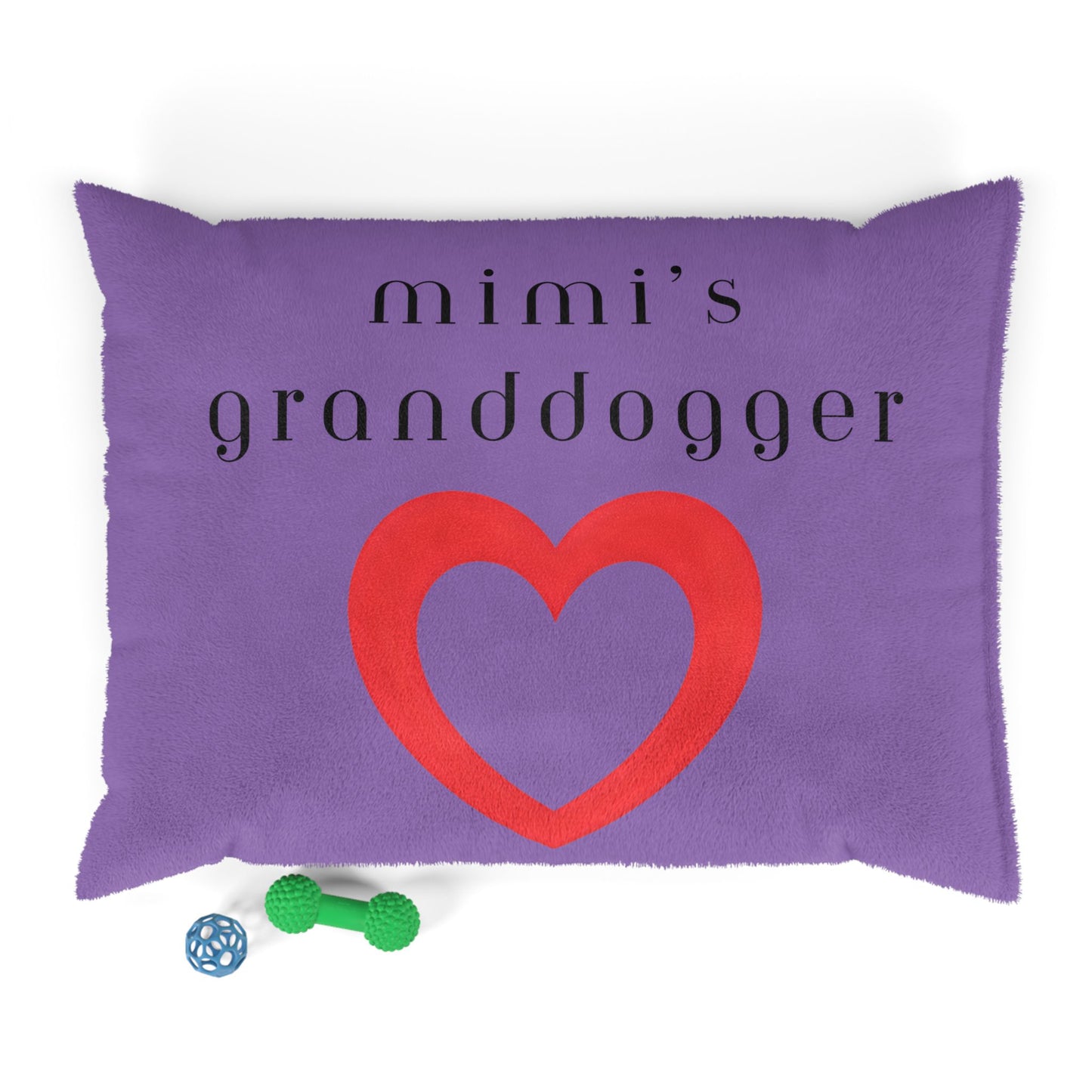 Cozy Pet Bed for Grandpuppies | Mimi's Granddogger Custom Purple Dog Bed, Soft Pet Cushion, Ideal for Gifts, Home Decor, Pet Lovers