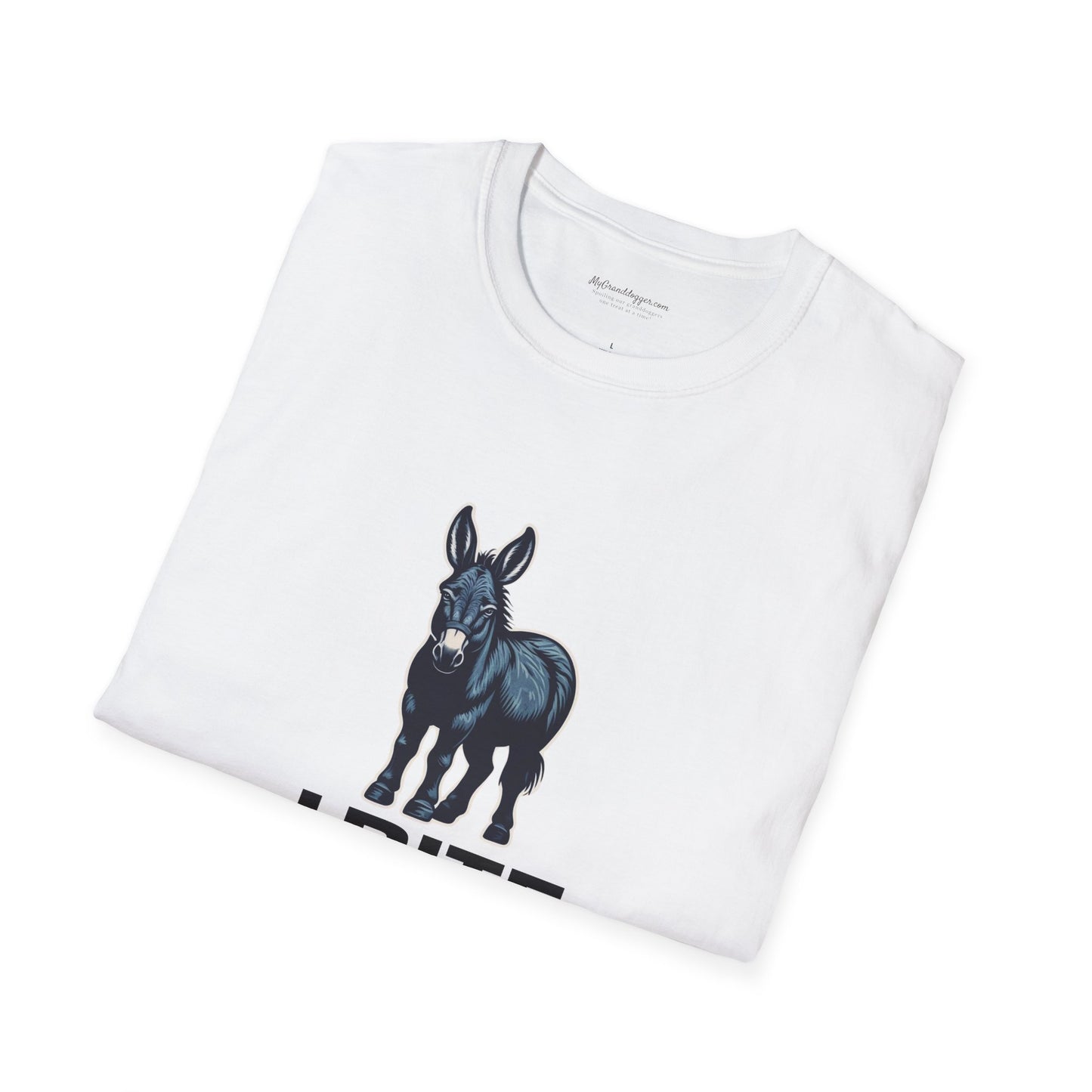 Democrat Donkey I Bite Fascists Unisex T-Shirt - Perfect Gift for Woke Family, Mother's Day, Grandpawrent's Day, Birthday, Casual Wear, Matching Granddogger Shirt Available