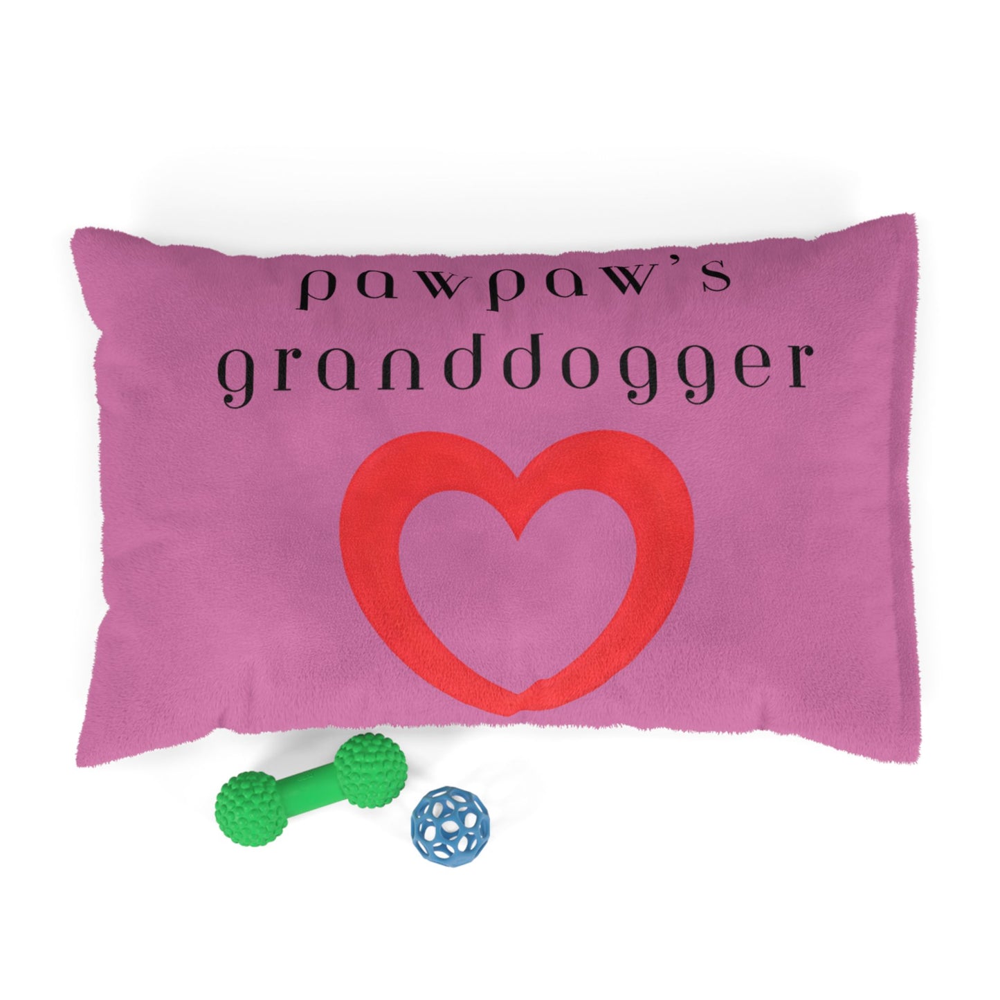 Cozy Pet Bed for Grandpuppies | PawPaw's Granddogger Custom Pink Dog Bed, Soft Pet Cushion, Ideal for Gifts, Home Decor, Pet Lovers
