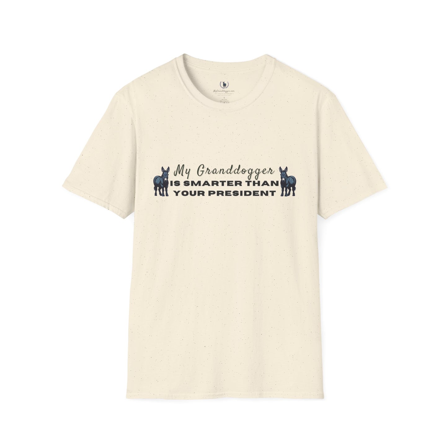 Democrat Donkey- MyGrandogger is Smarter than Your President Unisex T-Shirt - Perfect Gift for Family, Mother's Day, Grandpawrent's Day, Birthday, Casual Wear
